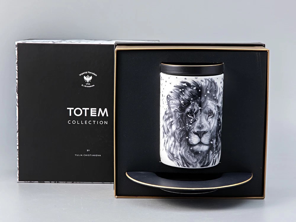 IMPERIAL KAPAKLI VE TABAKLI KUPA / HEDİYE KUTUSU KAPAĞI TOTEM ASLAN 1/3