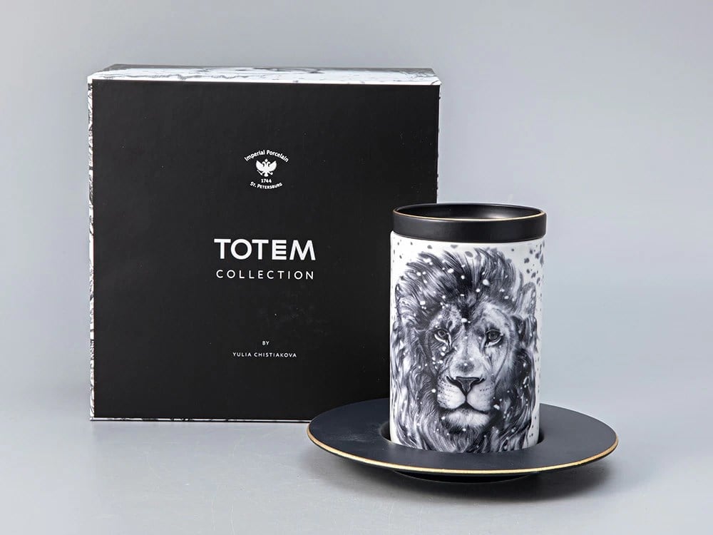 IMPERIAL KAPAKLI VE TABAKLI KUPA / HEDİYE KUTUSU KAPAĞI TOTEM ASLAN 1/3