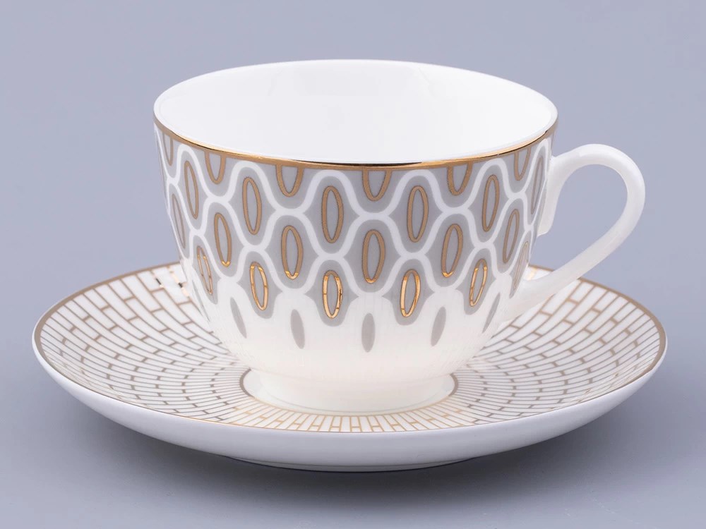 IMPERIAL TABAKLI ÇAY FİNCANI . BAHAR - 2 SALAMANDRA GREY