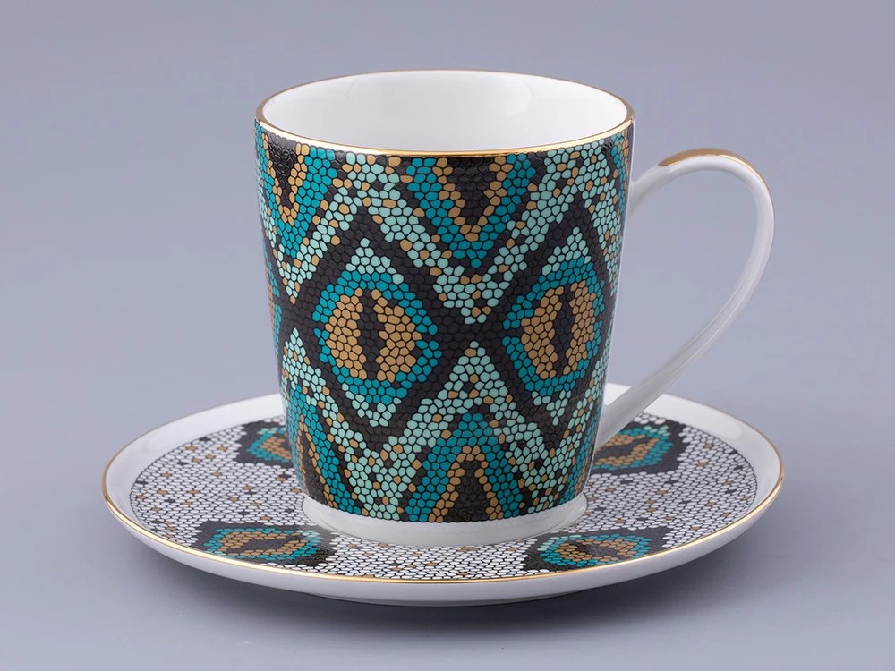 IMPERIAL TABAKLI ÇAY FİNCANI BOA ÇANI YEŞİL
