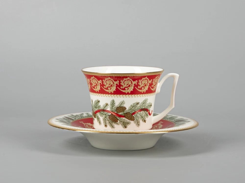 IMPERIAL TEA CUP AND SAUCER. JULİA. CHRİSTMAS TEA PARTY 210 ML