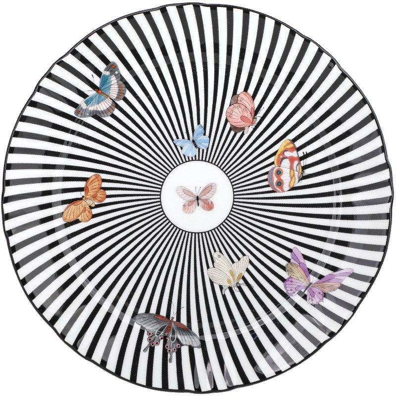 Kaleidoscope 22 cm Çizgili Kahvaltı Tabağı