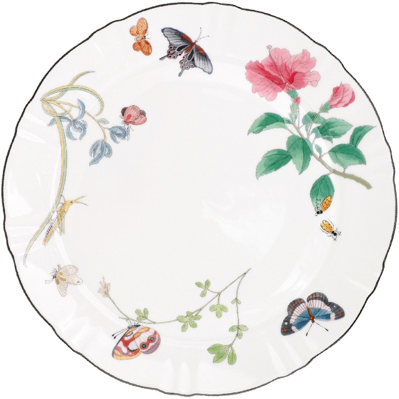 Kaleidoscope 27 cm Çiçek ve Kelebek Desenli Yemek Tabağı