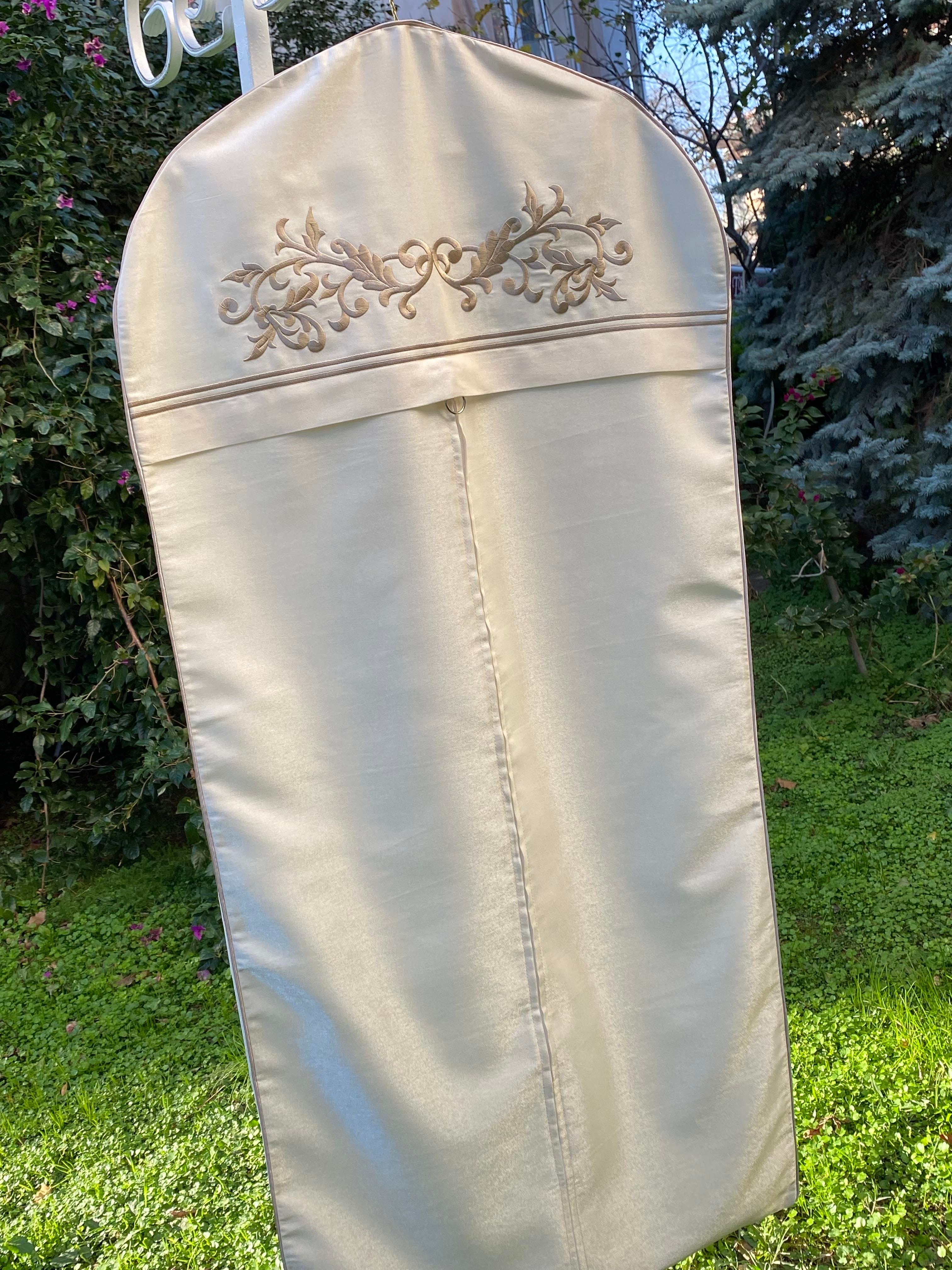 Krem Dönence Model Kahve Nakış Gamboç