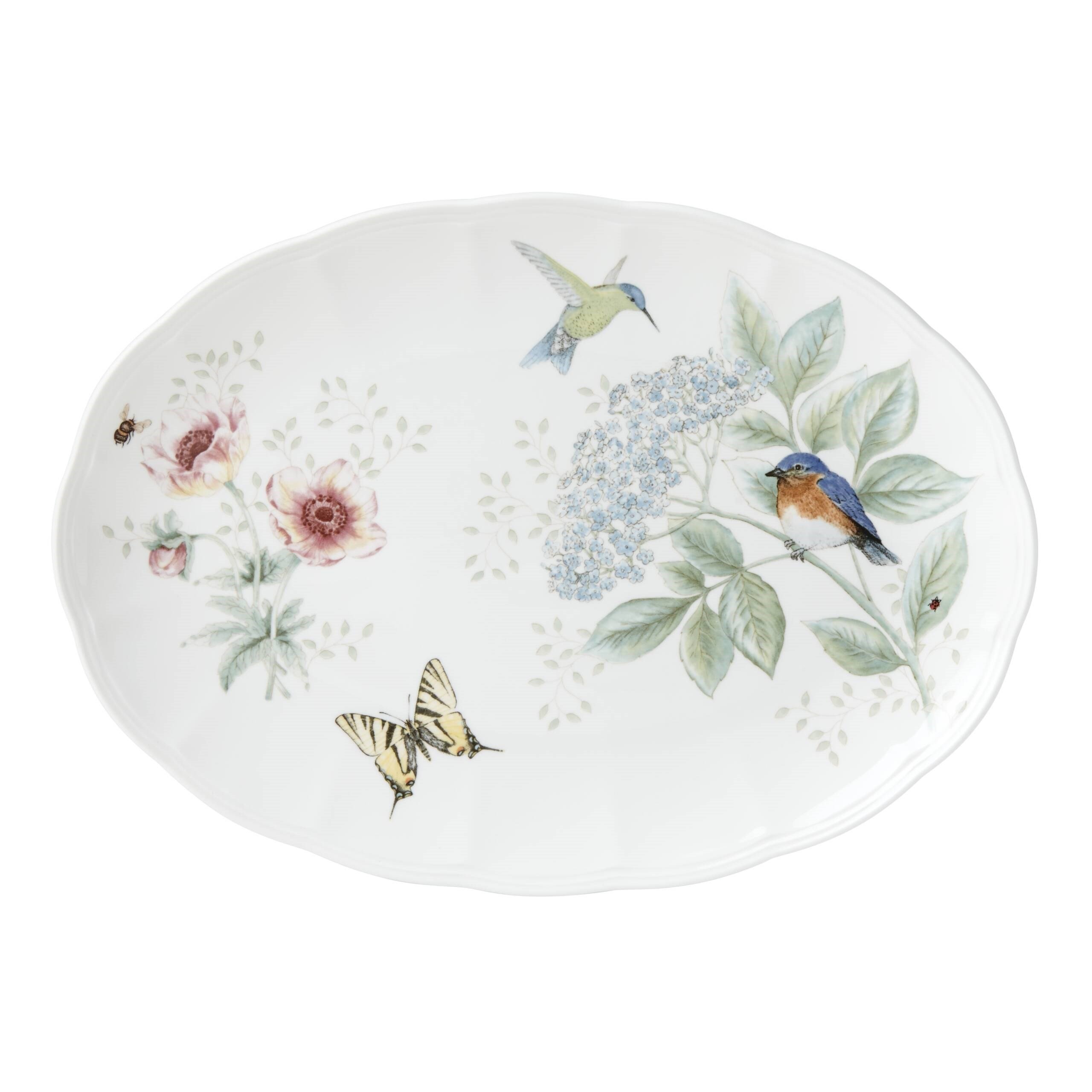 LENOX BUTTERFLY FLUTTER - OVAL SERVIS TABAGI, 40 CM