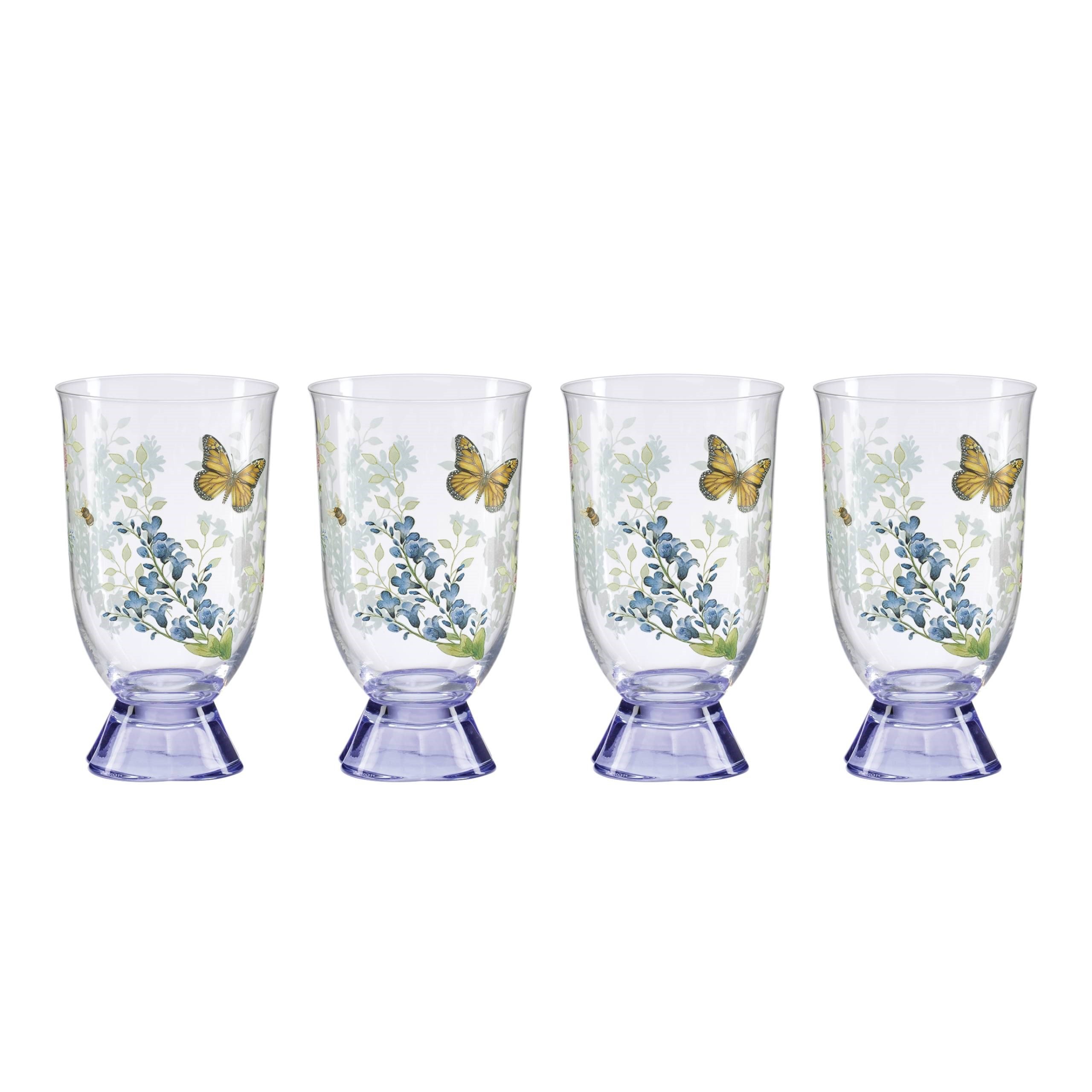 LENOX BUTTERFLY HERBS- SU/MESRUBAT BARDAGI, 4'LU SET, 15,9 CM