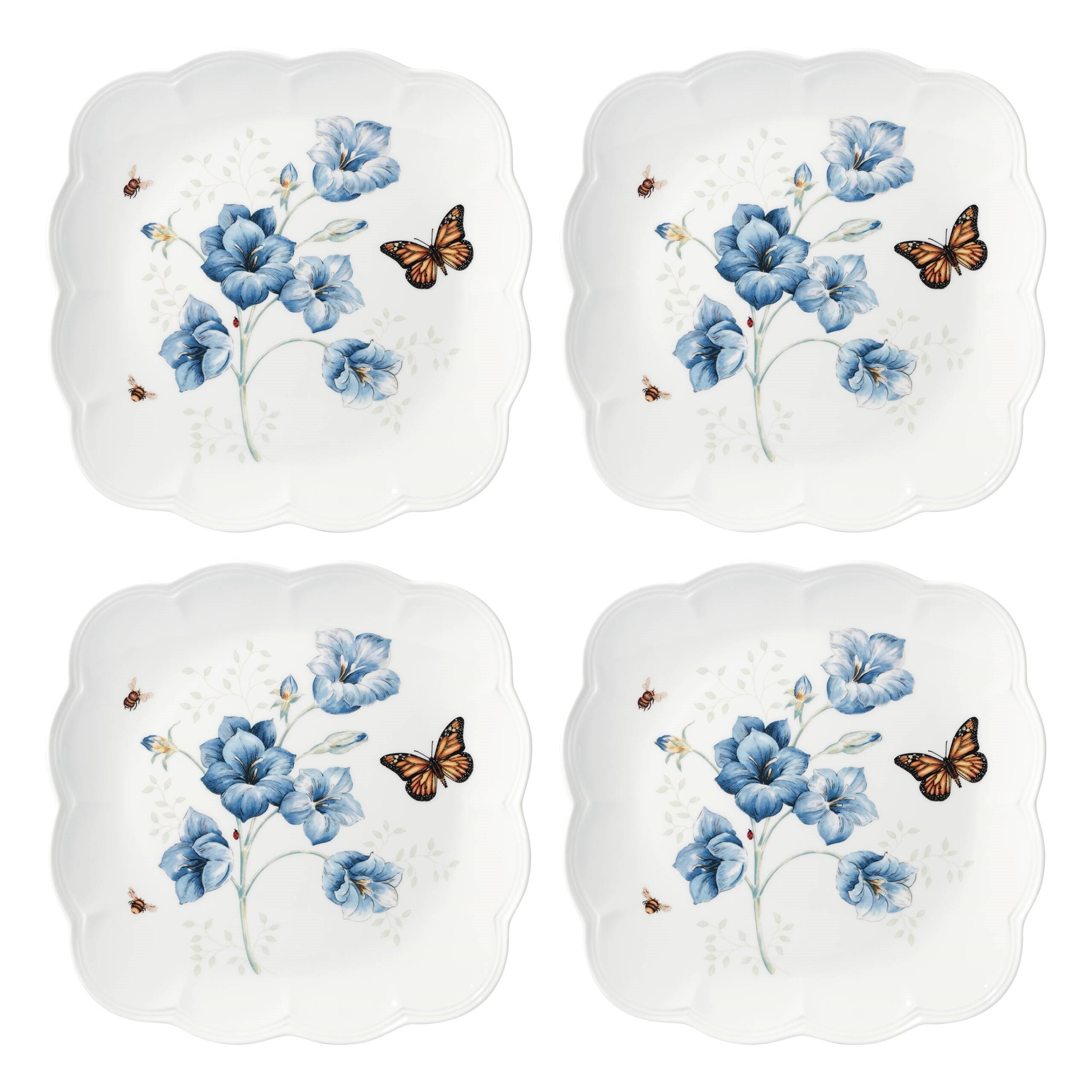 LENOX BUTTERFLY - KARE YEMEK TABAGI, 4 PARCA SET