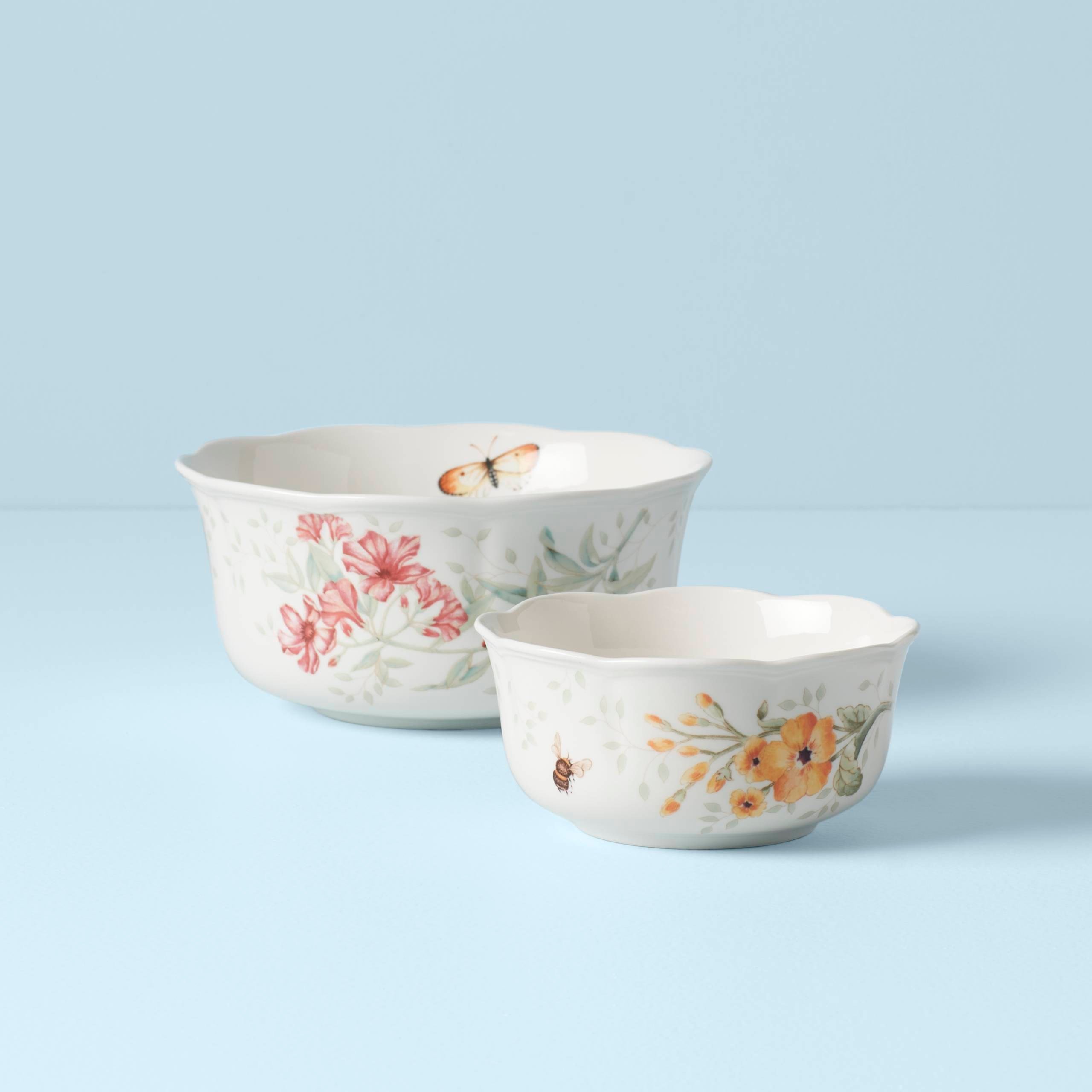 LENOX BUTTERFLY - KASE, 2'LI SET, 19.7 - 14.6 CM, 1.4 L - 0.59 L