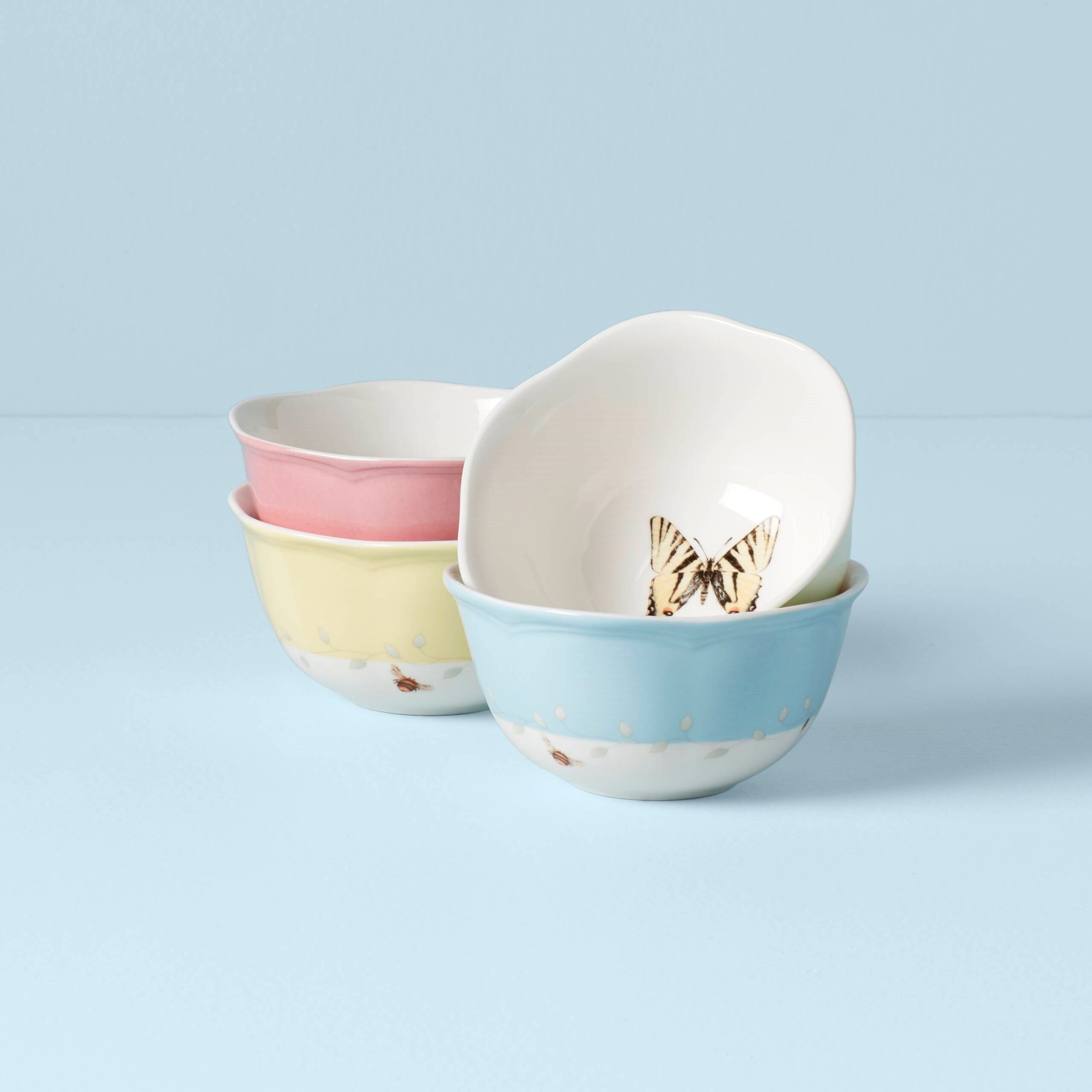 LENOX BUTTERFLY - KOMP./SALATA KASESI, 4 RENK, 4'LU SET, 11.4 CM