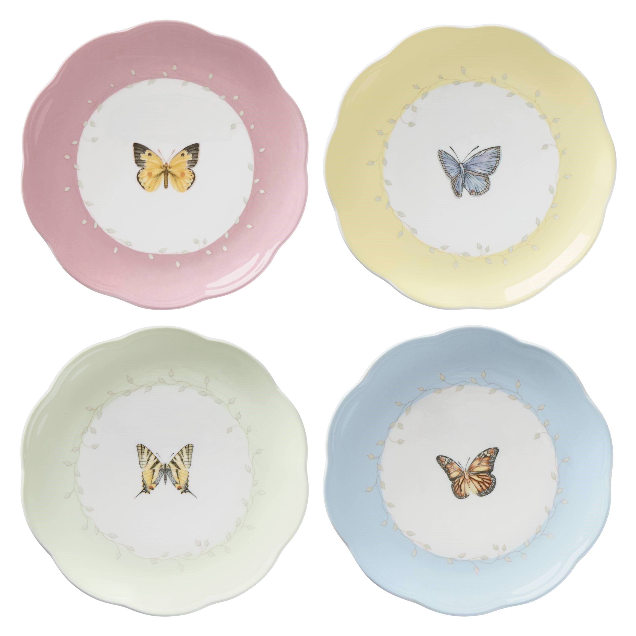 LENOX BUTTERFLY - PASTA TABAGI, 4 RENK, 4'LU SET, 20.3 CM