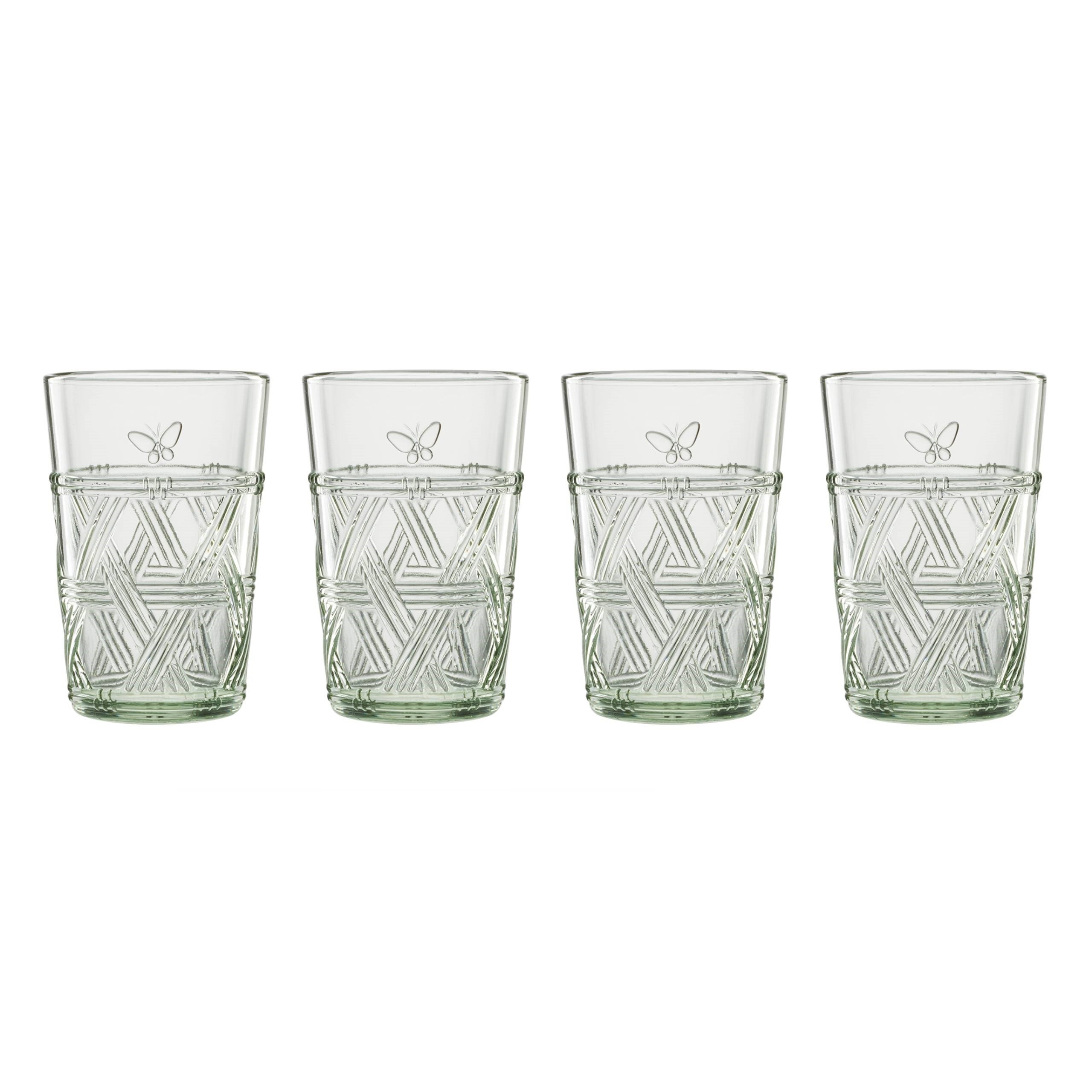 LENOX BUTTERFLY - SU/MESRUBAT BARDAGI, 4'LU SET, YESIL, 12,7 CM, 0,36 L
