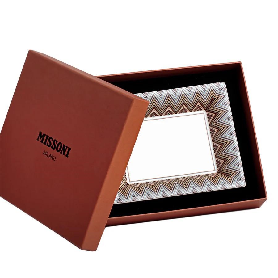 MISSONI ZIG ZAG JARRIS 148 - KAHVE-BEJ, DIKDORTGEN DEKORATIF TABAK, 20x16CM