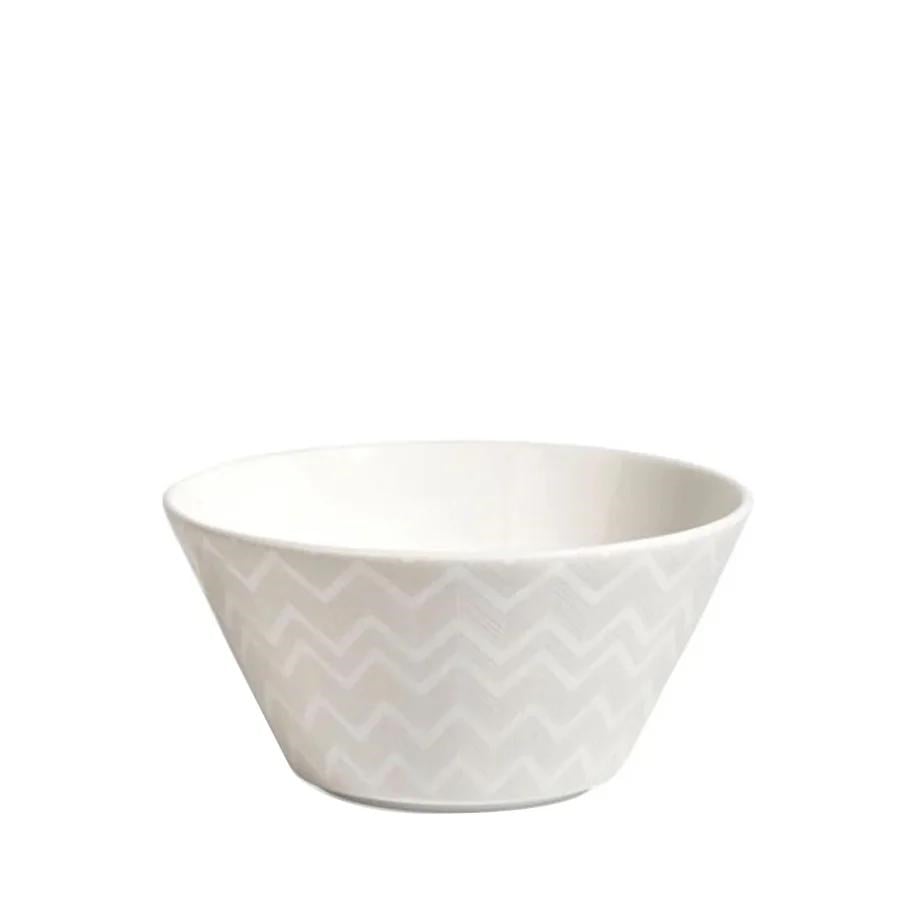 MISSONI ZIG ZAG WHITE - BEYAZ-GRI, KOMPOSTO/SALATA KASESI