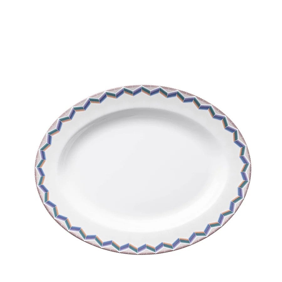 MISSONI ZİG ZİG JARRİS 148-LACİVERT OVAL SERVİS TABAĞI 36 CM