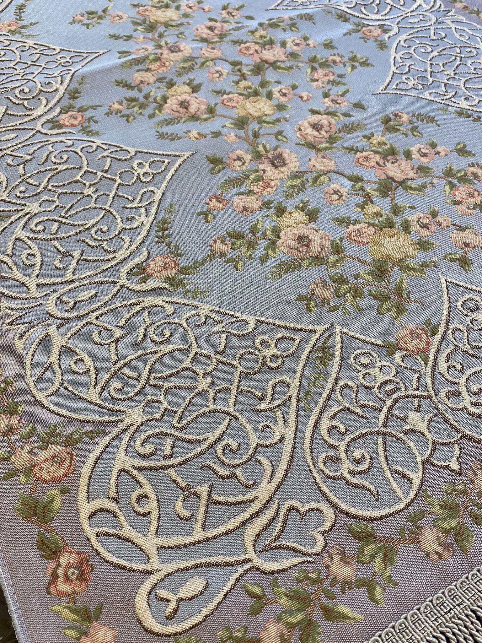 Mürdüm Renk Simli Model Goblen Seccade