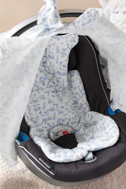 Puset Minderi - Toile De Jouy / Mavi