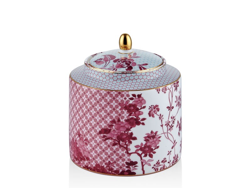 Regency Damask - Kavanoz Pembe