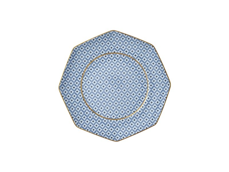Regency Damask - Pasta Tabağı 17 cm Mavi