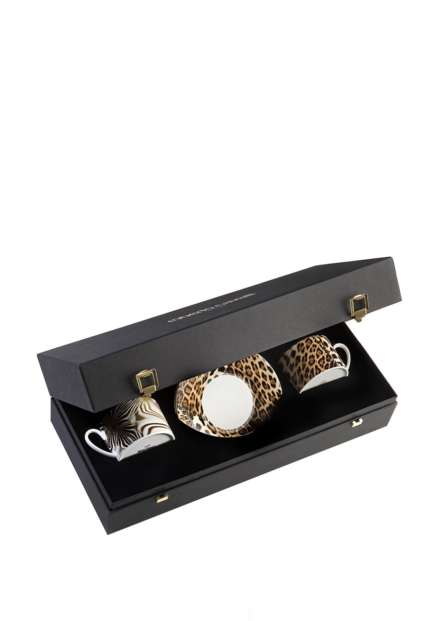 ROBERTO CAVALLI AFRICA - 2 KISILIK KAHVE/CAY FINCAN VE TABAGI, 0,22 L, 4 PARCA