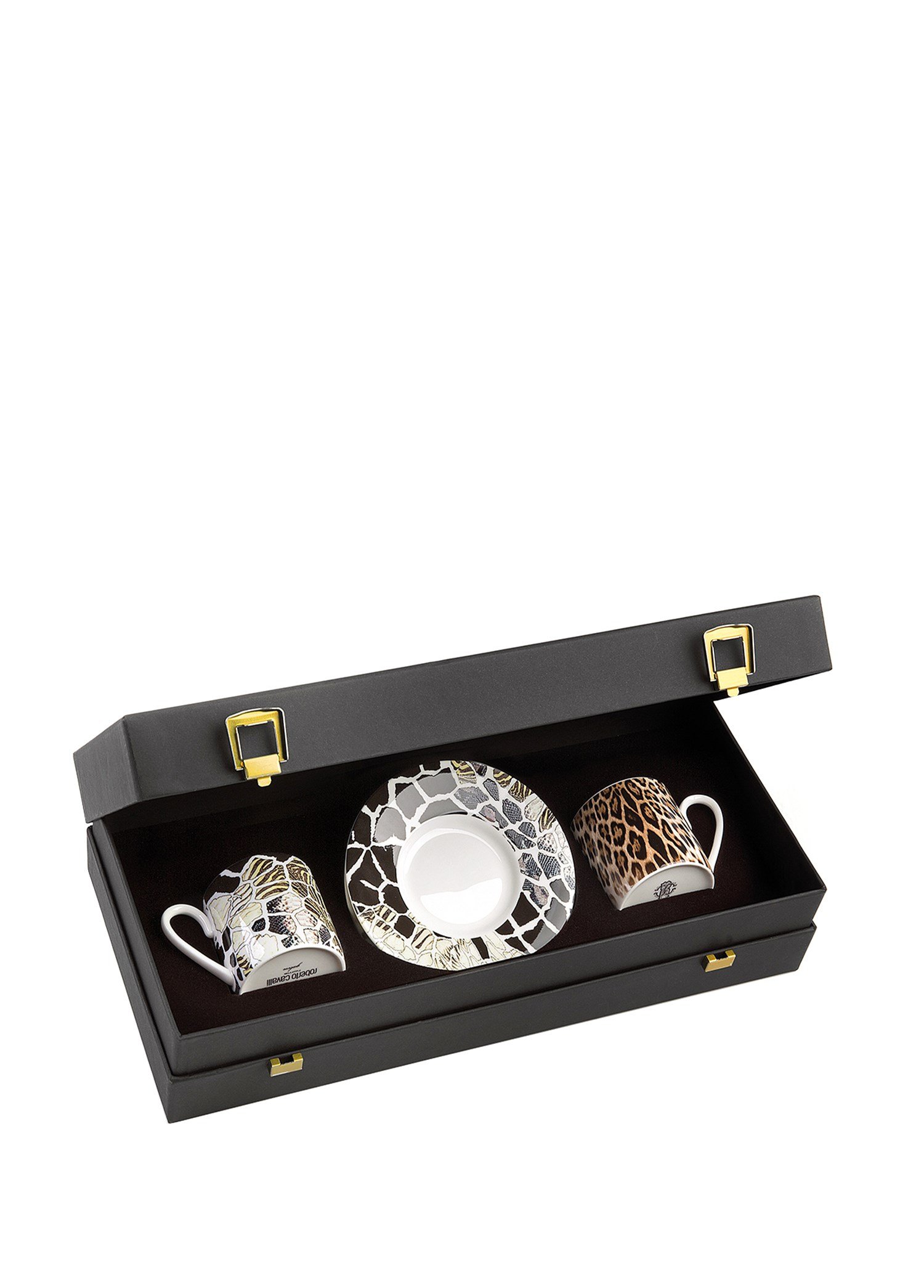ROBERTO CAVALLI AFRICA - 2 KISILIK TURK KAHVESI FINCAN VE TABAGI, 0,12 L, 4 PARCA