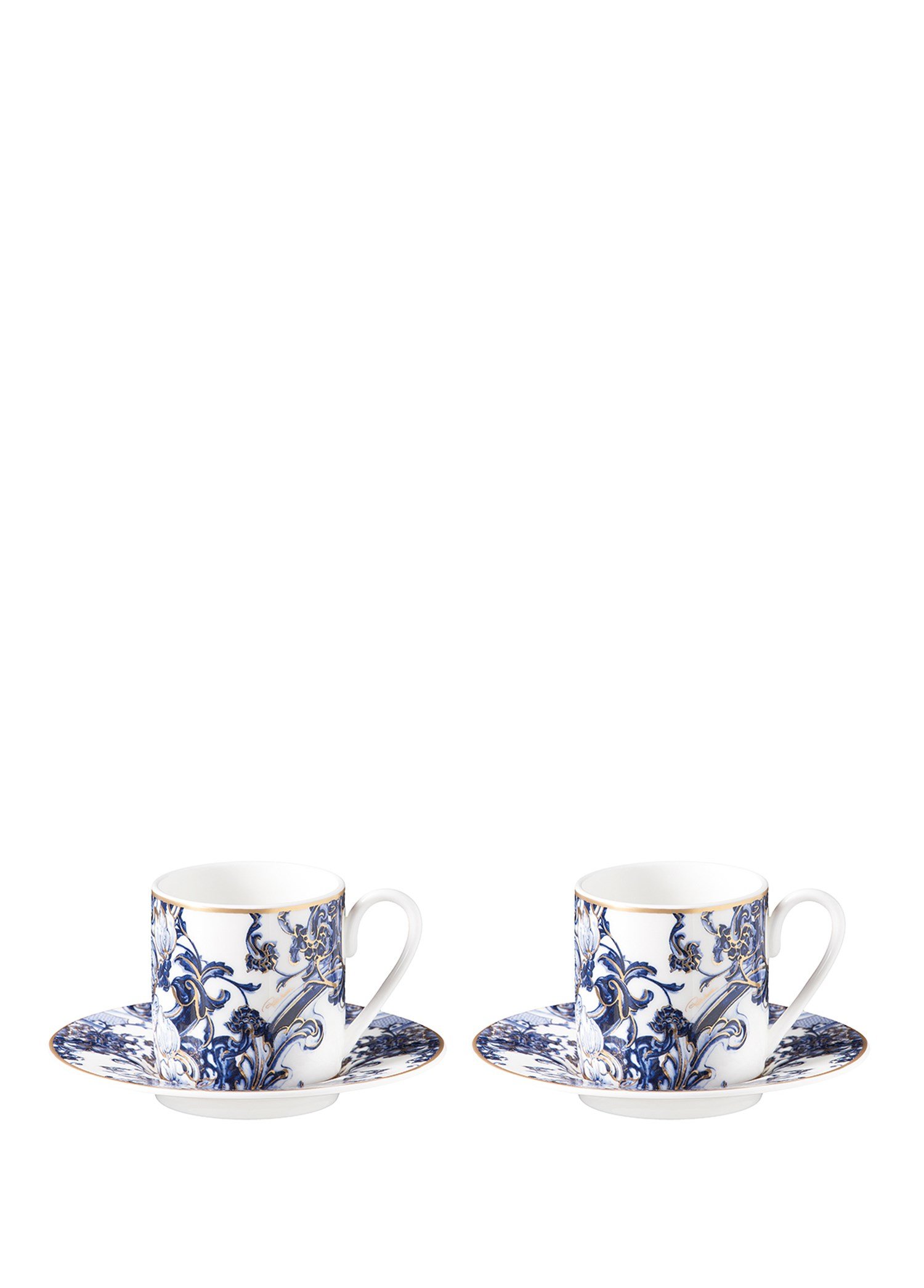 ROBERTO CAVALLI AZULEJOS - 2 KISILIK TURK KAHVESI FINCAN VE TABAGI, 0,12 L, 4 PARCA