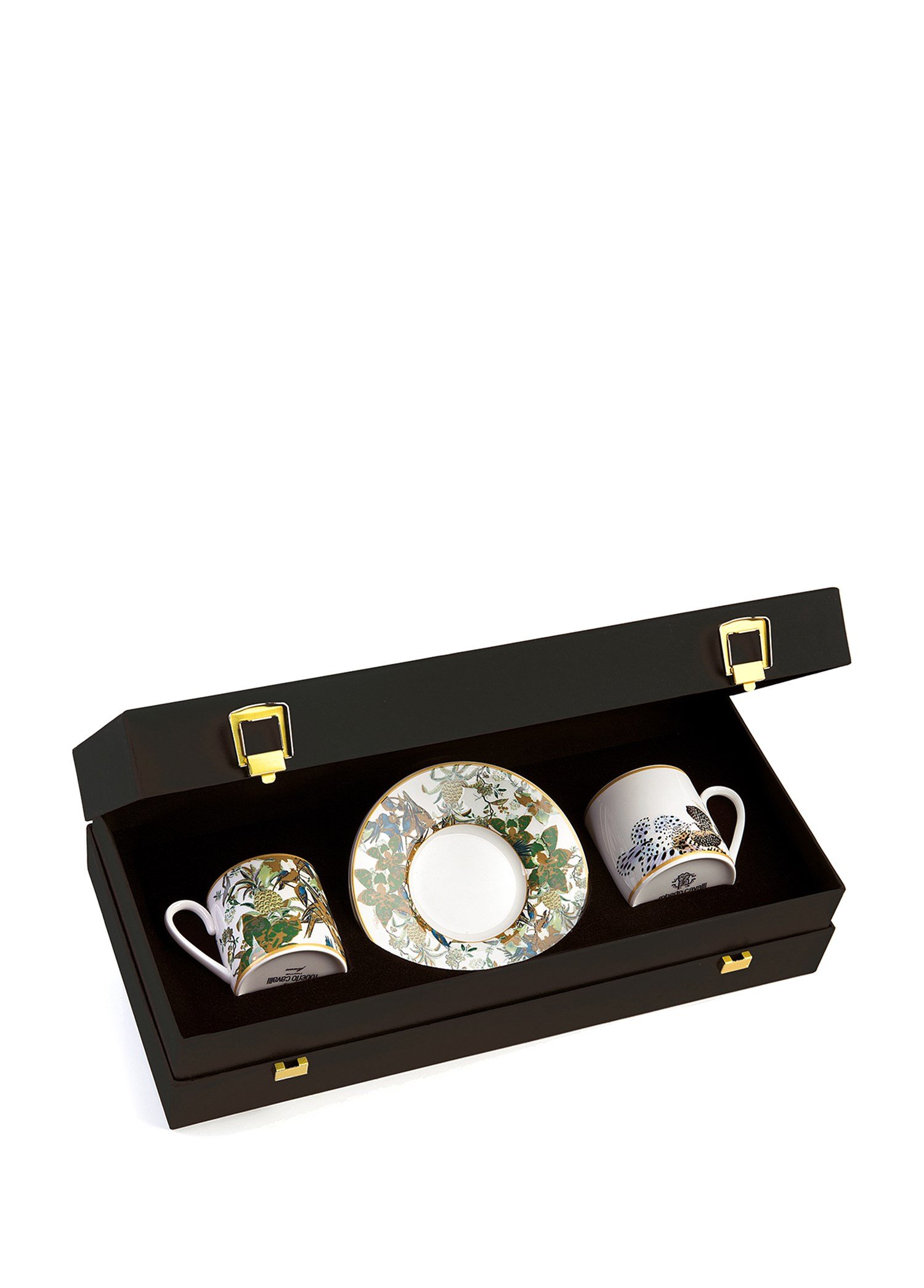 ROBERTO CAVALLI FLOWERS - 2 KISILIK TURK KAHVESI FINCAN VE TABAGI, 0,12 L, 4 PARCA