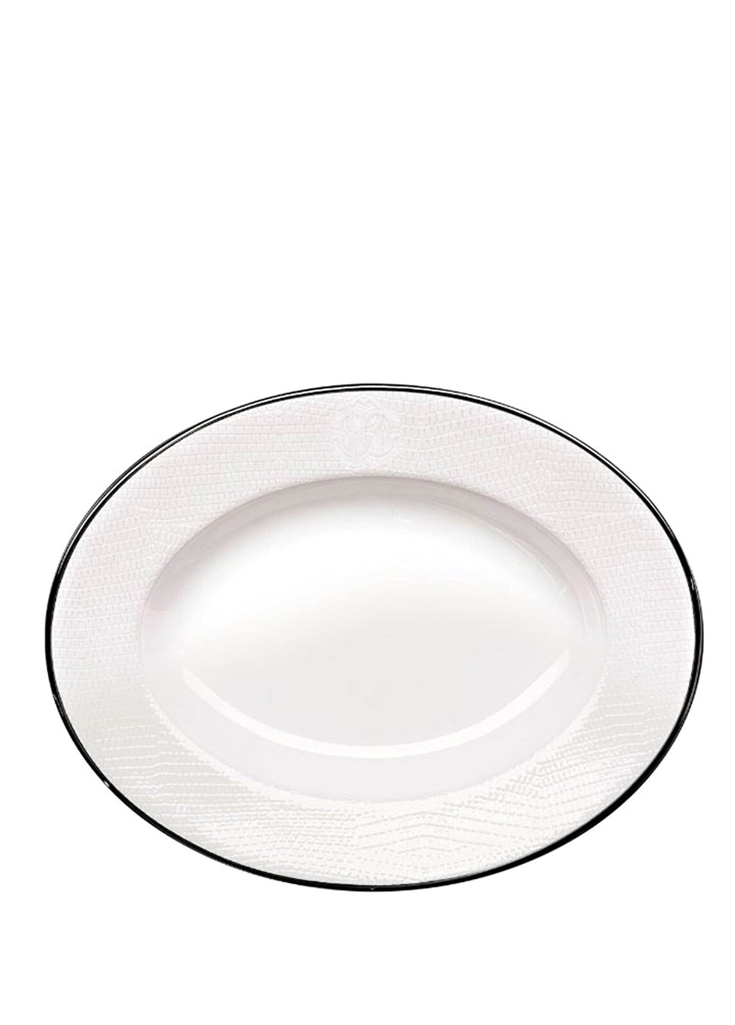 ROBERTO CAVALLI LIZZARD PLATIN - OVAL SERVIS / MEZE TABAGI, 23 CM