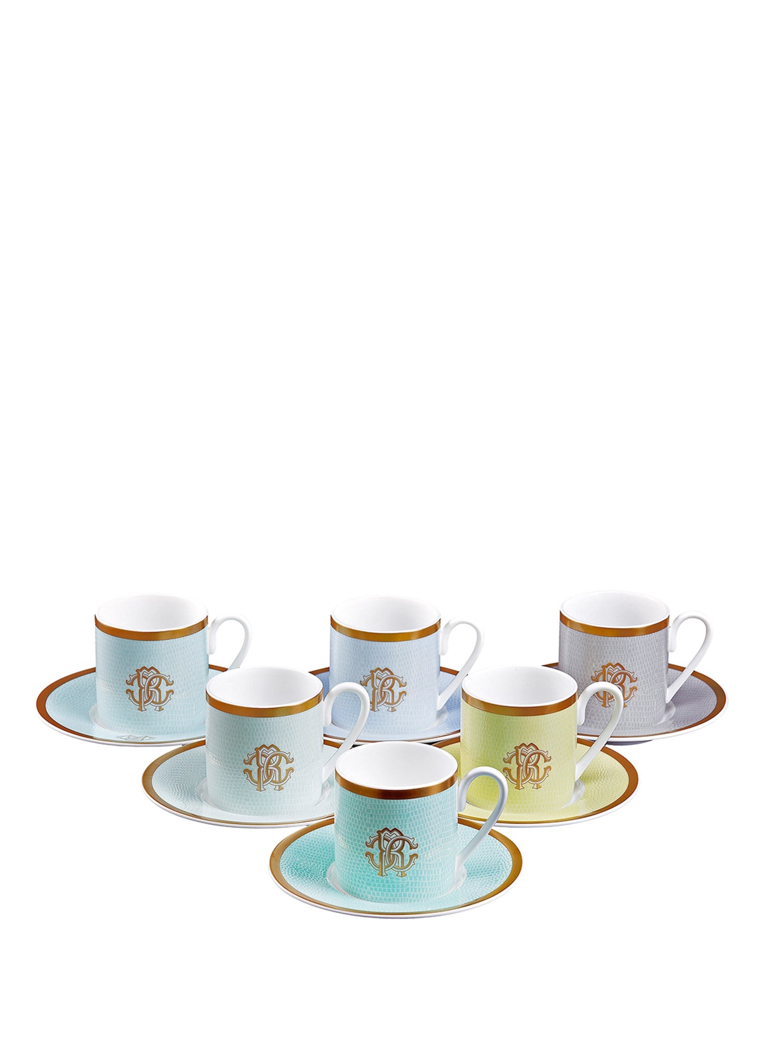 ROBERTO CAVALLI LIZZARD SUNRISE - 6 KISILIK TURK KAHVESI FINCAN VE TABAGI, 0,12 L, 12 PARCA