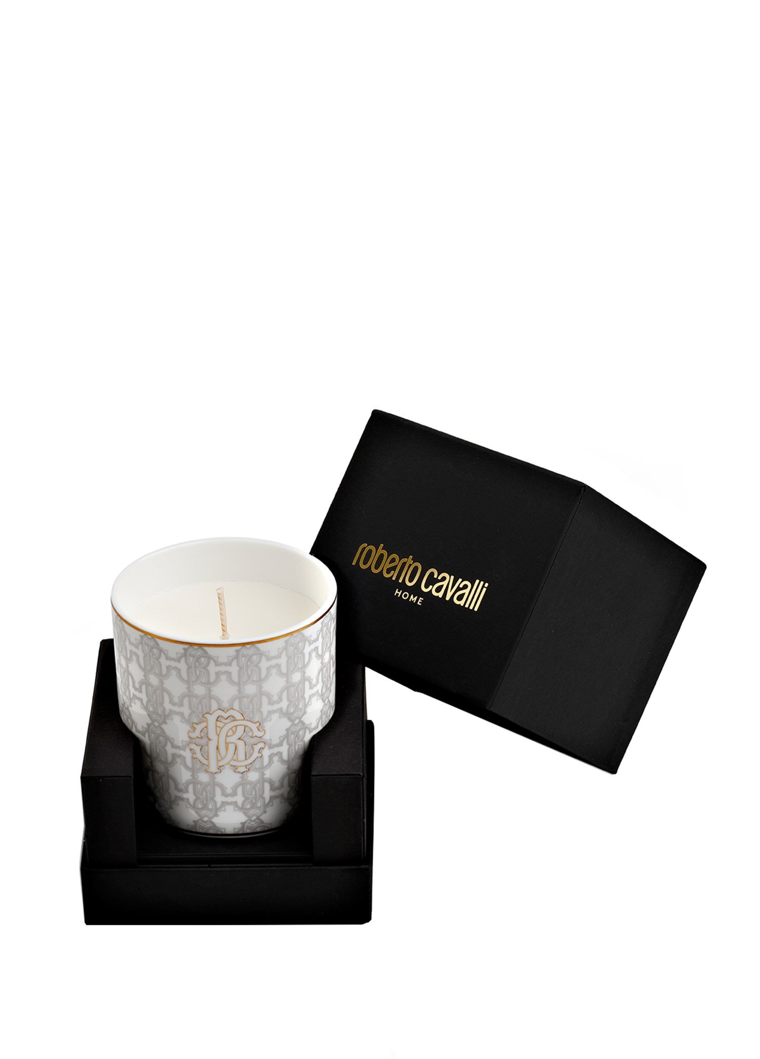 ROBERTO CAVALLI MONOGRAM GOLD - KOKULU MUM, BEYAZ, 8,5x9 CM