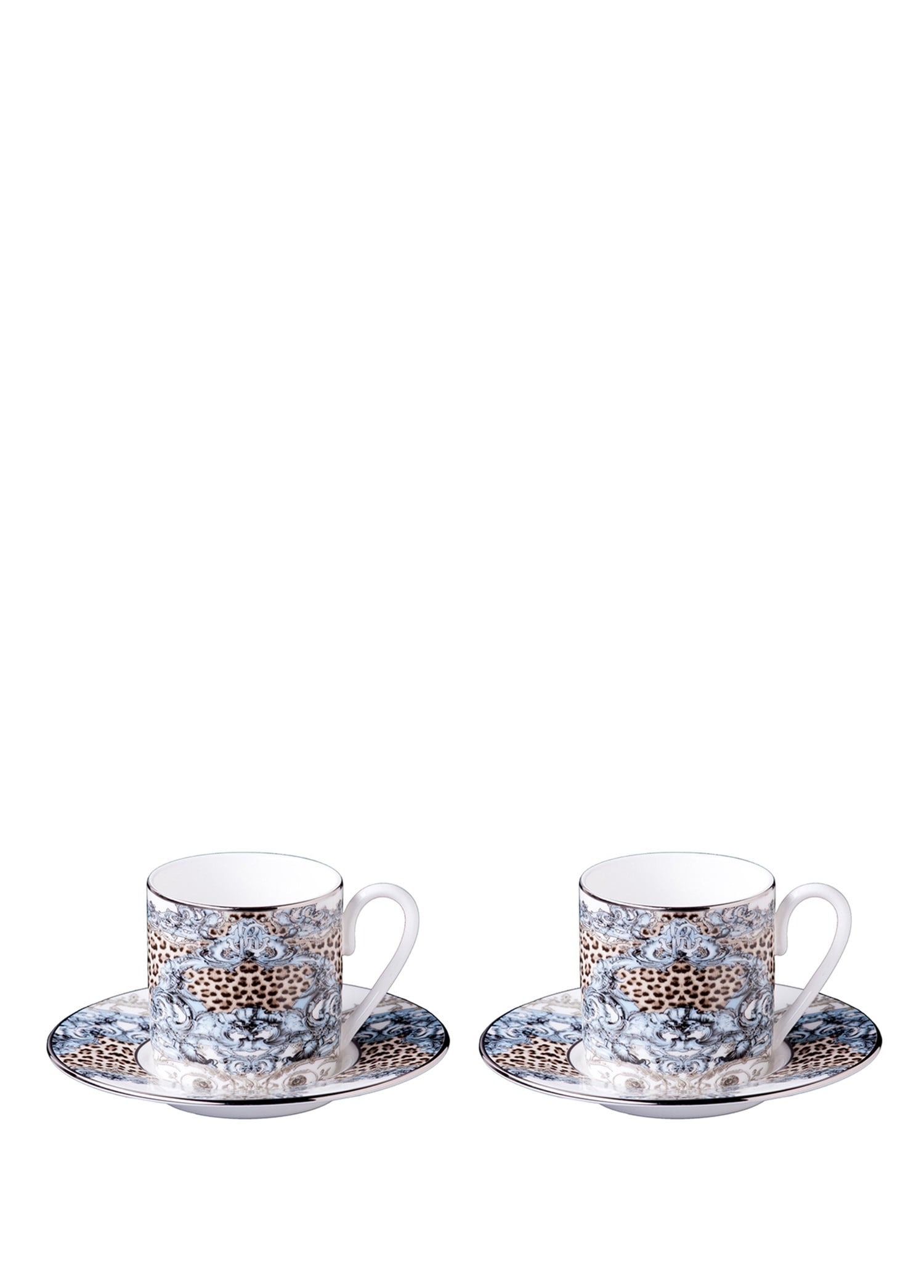 ROBERTO CAVALLI PALAZZO PITTI - 2 KISILIK TURK KAHVESI FINCAN VE TABAGI, 0,12 L, 4 PARCA