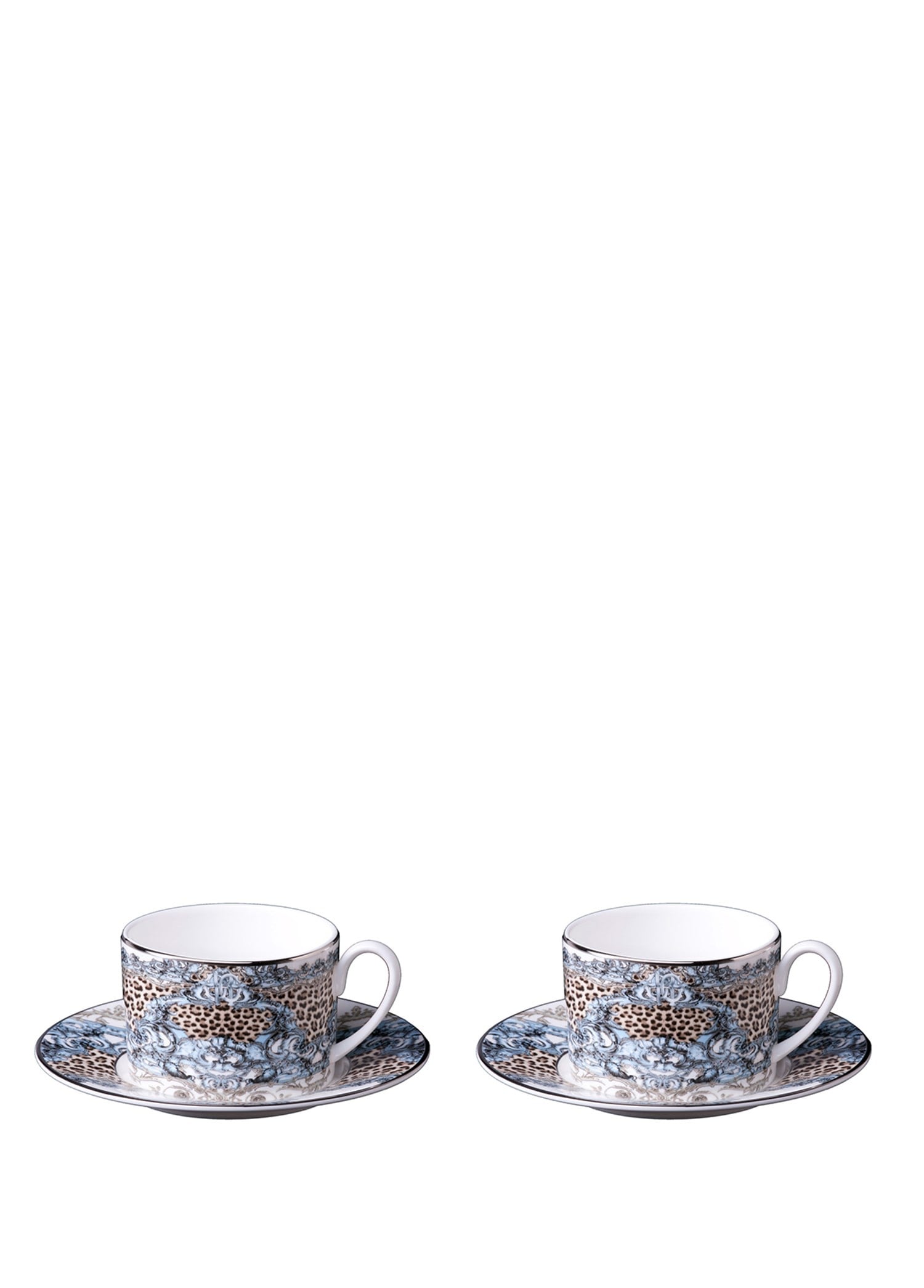 ROBERTO CAVALLI PALAZZO PITTI - 2 KISILIK KAHVE/CAY FINCAN VE TABAGI, 0,22 L, 4 PARCA