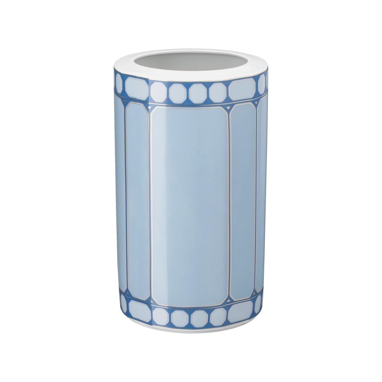 ROSENTHAL X SWAROVSKI SIGNUM AZURE -VAZO, BUYUK, MAVI, 27 CM