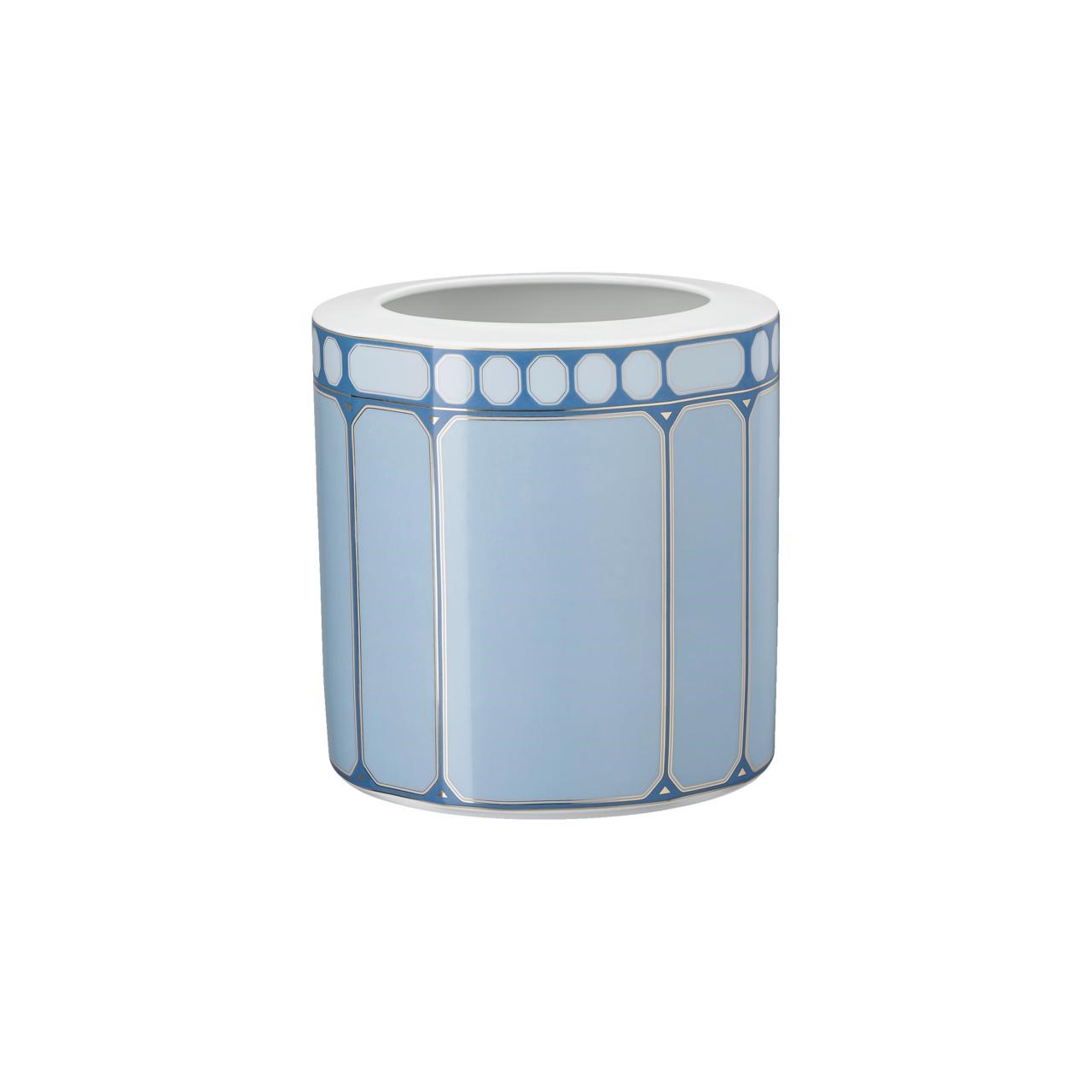 ROSENTHAL X SWAROVSKI SIGNUM AZURE -VAZO, KUCUK, MAVI, 17 CM