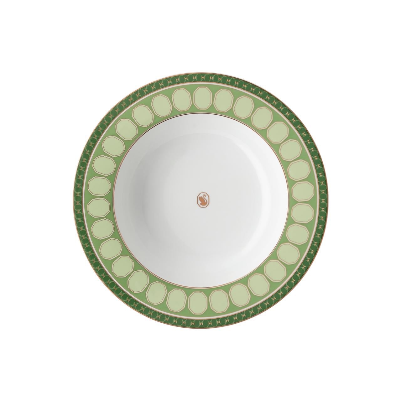 ROSENTHAL X SWAROVSKI SIGNUM FERN - CUKUR TABAK, YESIL, 24 CM