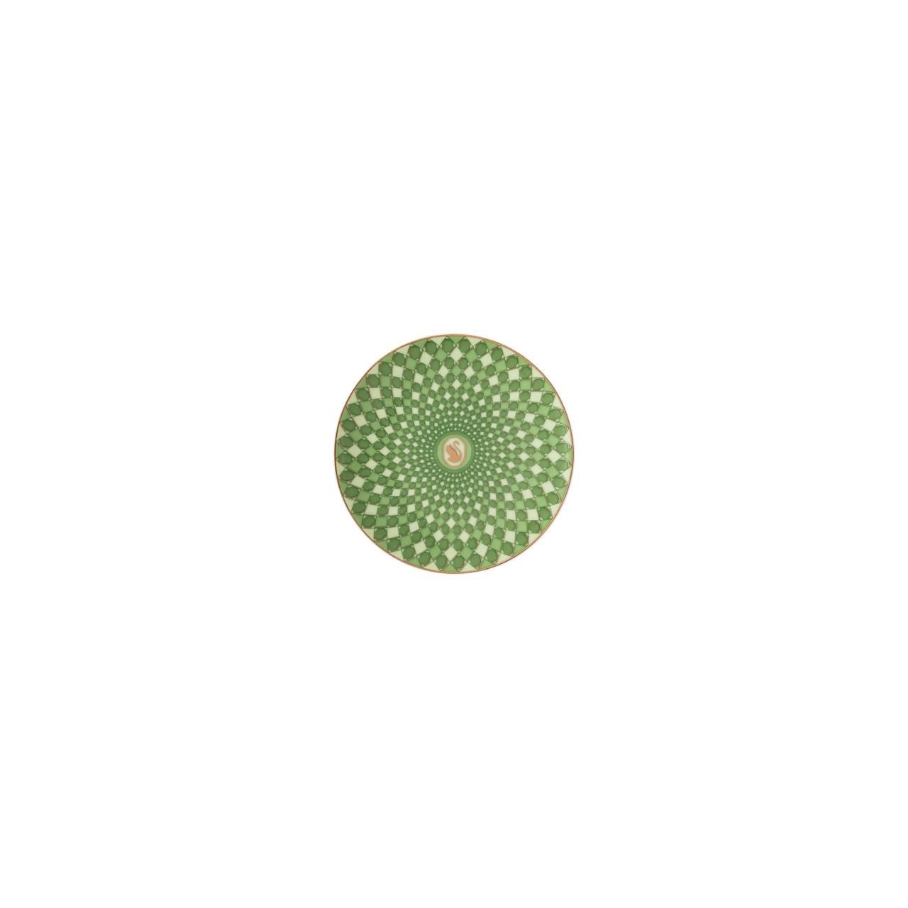 ROSENTHAL X SWAROVSKI SIGNUM FERN - EKMEK TABAGI, YESIL, 10 CM