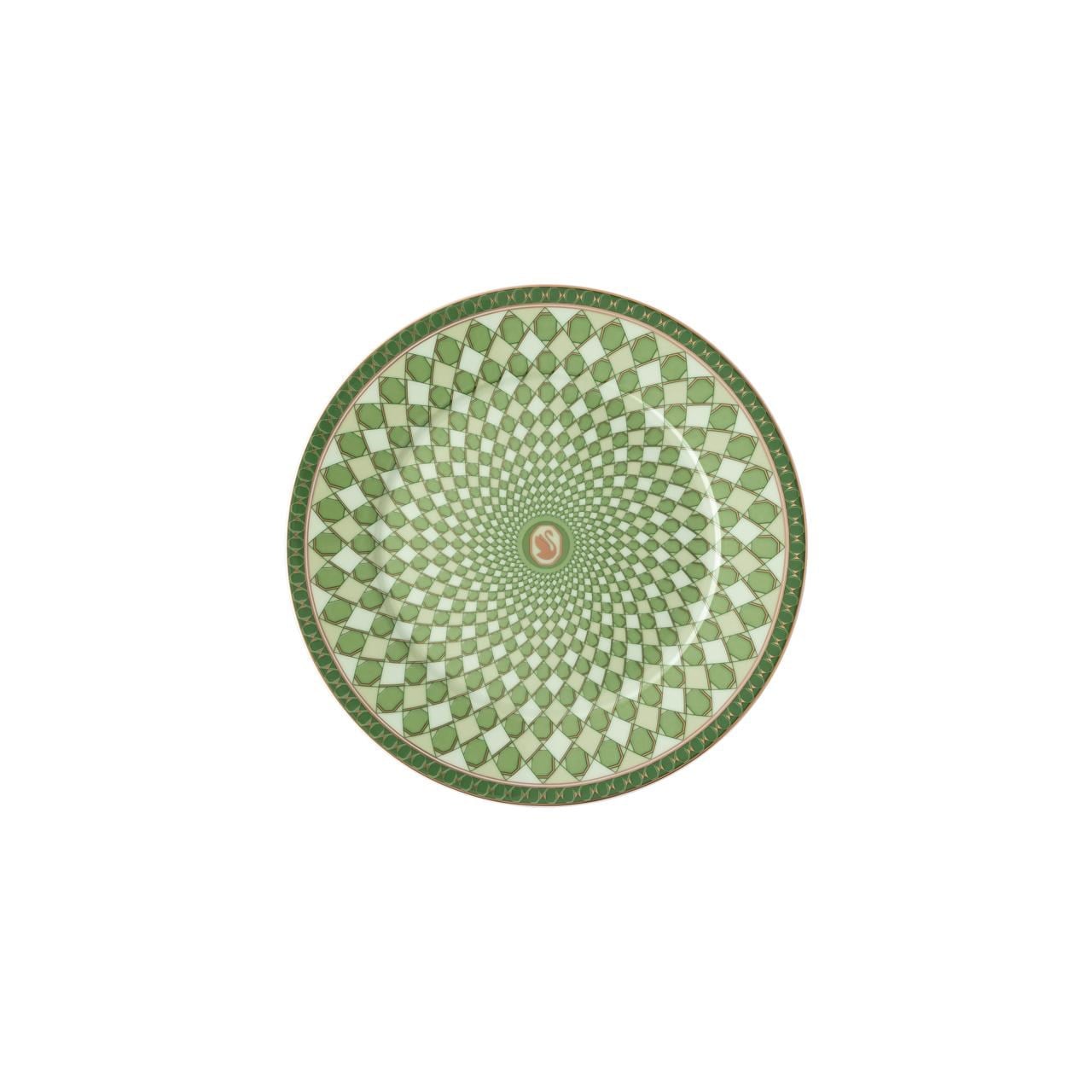 ROSENTHAL X SWAROVSKI SIGNUM FERN - EKMEK TABAGI, YESIL, 18 CM