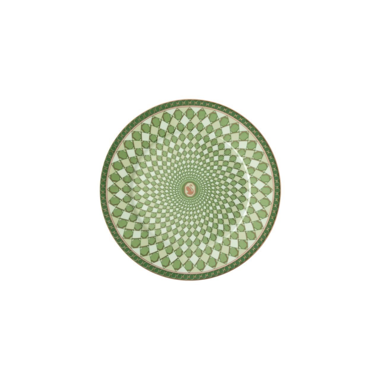 ROSENTHAL X SWAROVSKI SIGNUM FERN - EKMEK TABAGI, YESIL, 18 CM