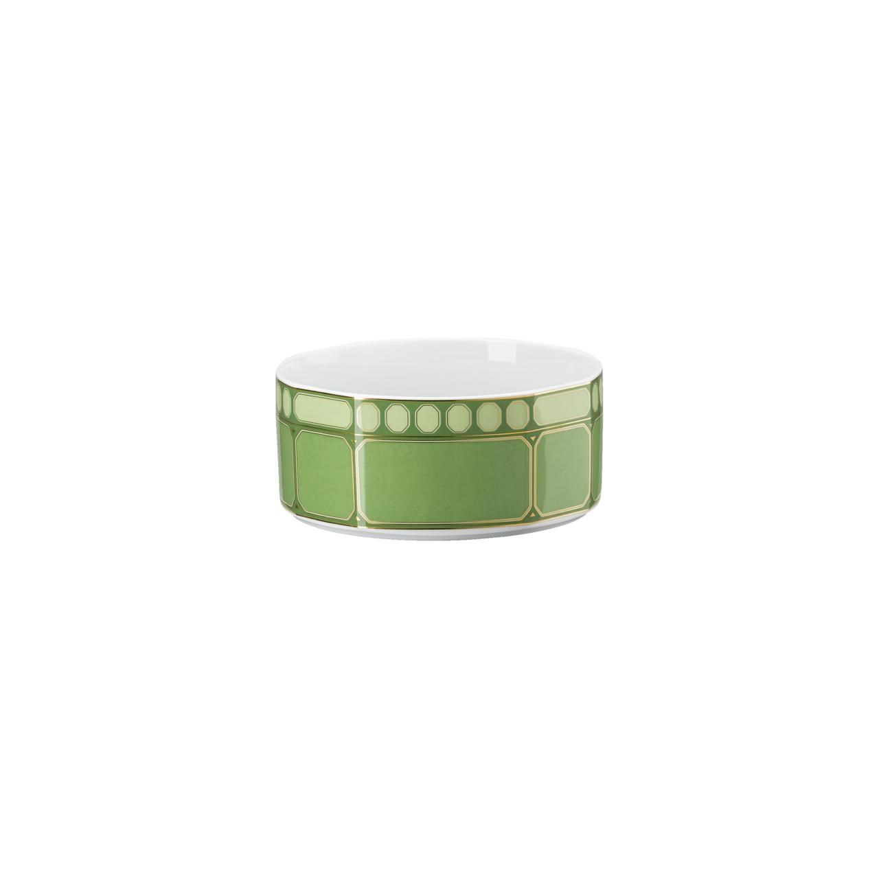 ROSENTHAL X SWAROVSKI SIGNUM FERN - KOMP./SALATA KASESI, YESIL, 14 CM