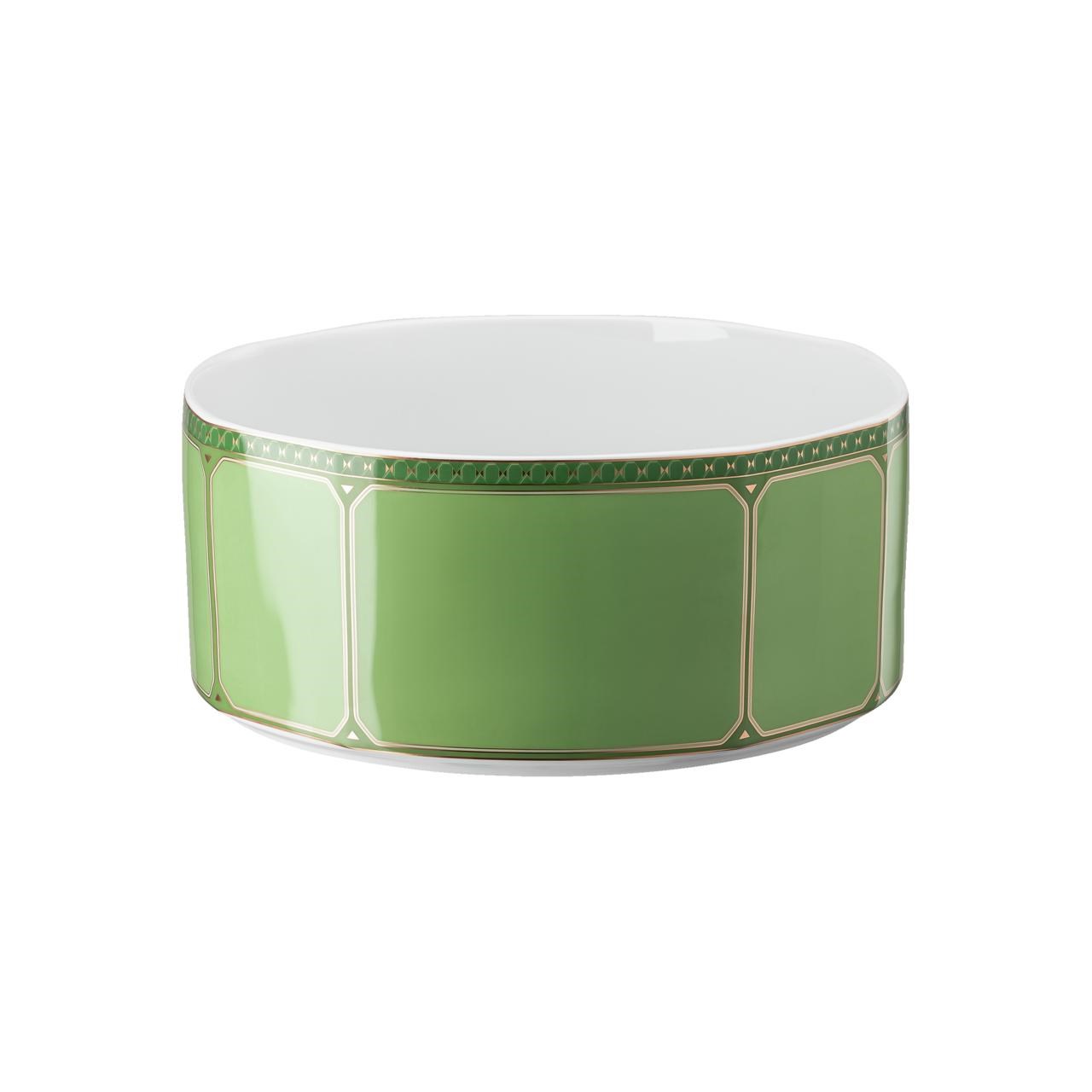 ROSENTHAL X SWAROVSKI SIGNUM FERN - SALATA SERVIS KASESI, YESIL, 25 CM