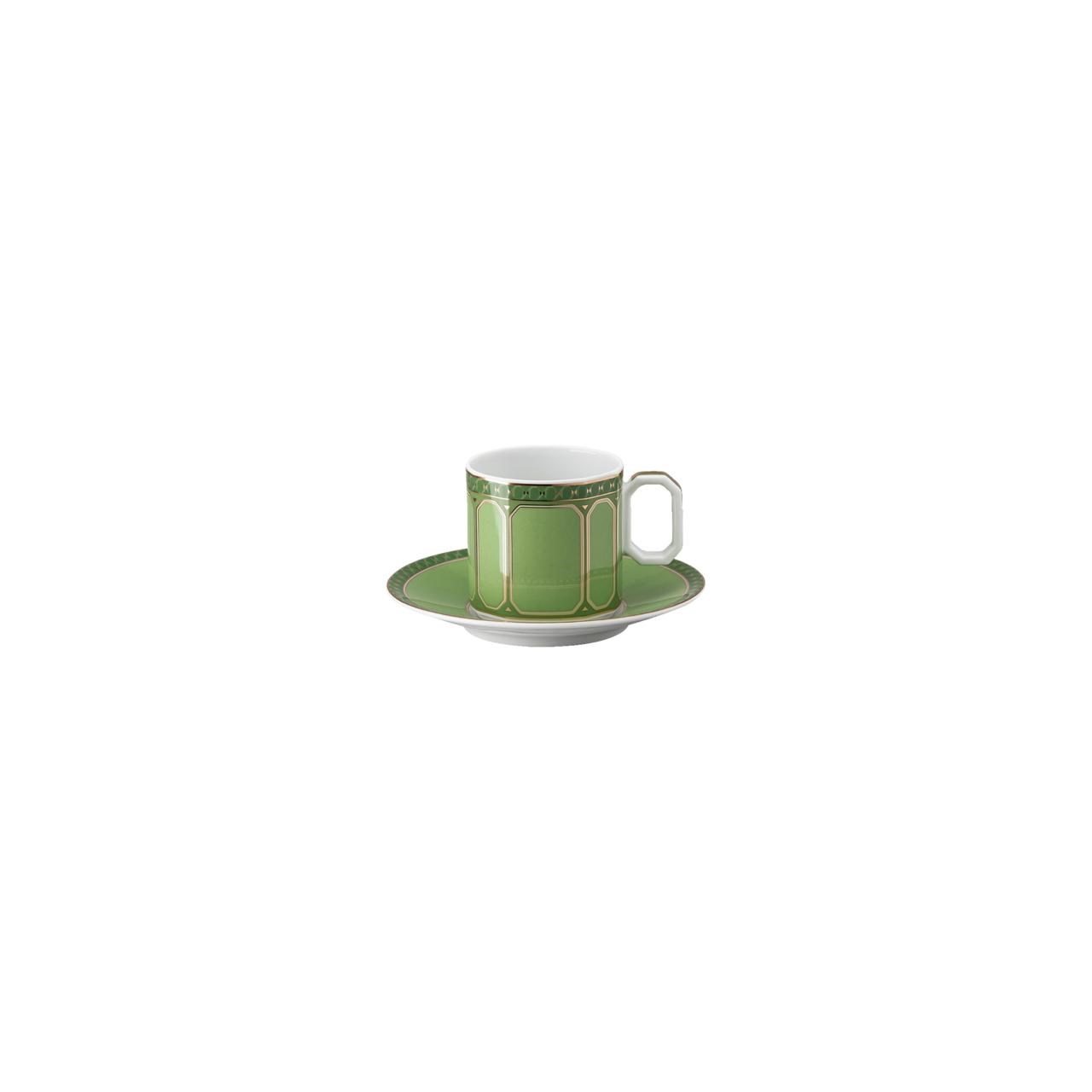 ROSENTHAL X SWAROVSKI SIGNUM FERN - TURK KAHVESI FINCAN VE TABAGI, YESIL, 0,08 L