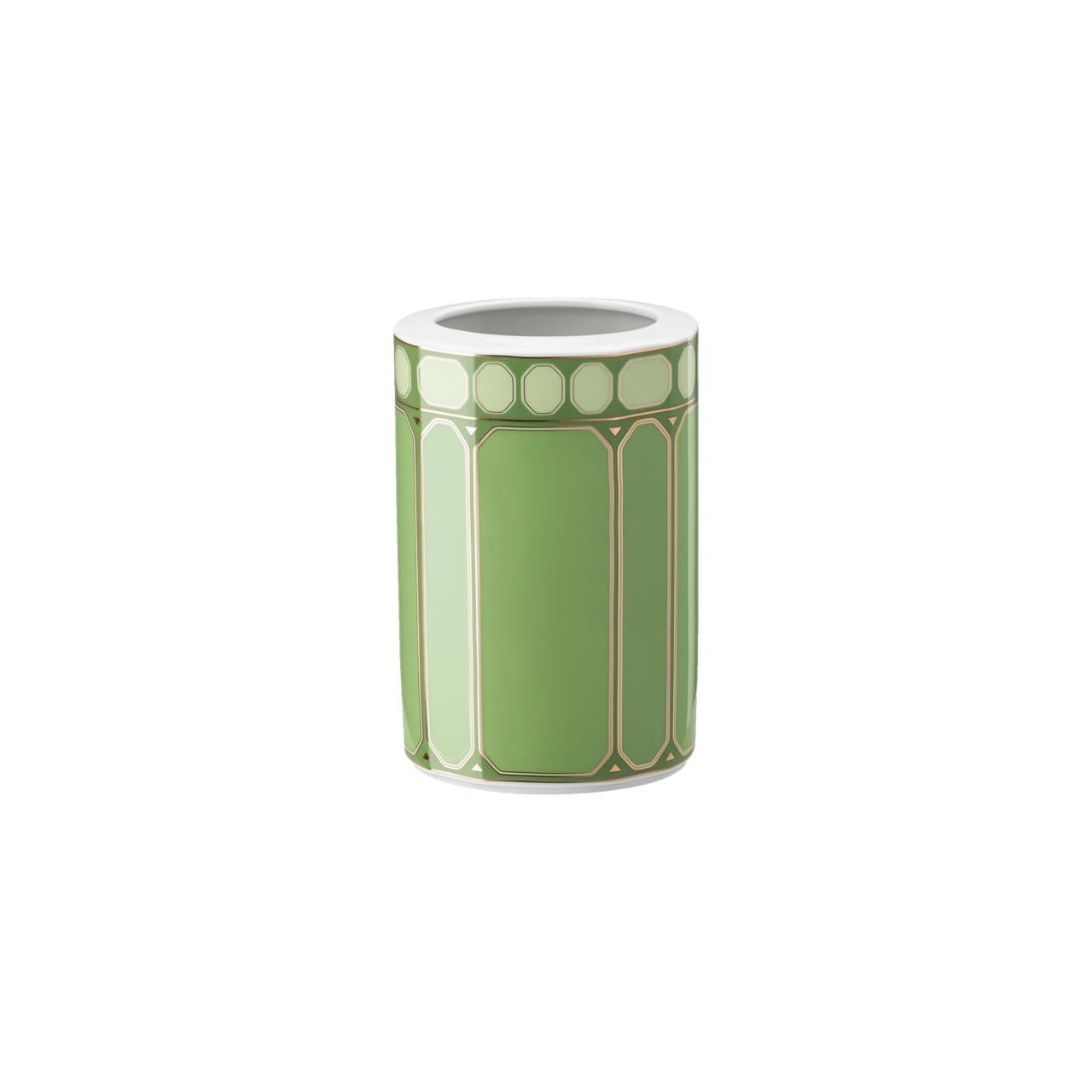 ROSENTHAL X SWAROVSKI SIGNUM FERN - VAZO, KUCUK, YESIL, 15 CM