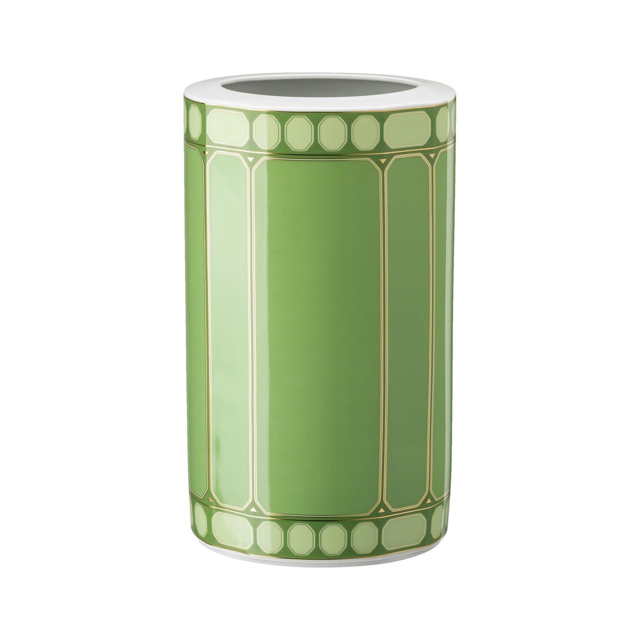 ROSENTHAL X SWAROVSKI SIGNUM FERN - VAZO, BUYUK, YESIL, 27 CM