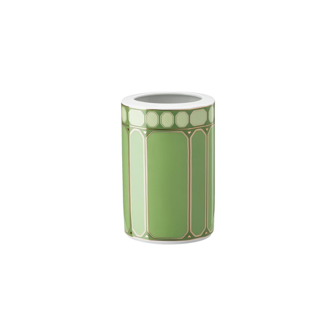 ROSENTHAL X SWAROVSKI SIGNUM FERN - VAZO, KUCUK, YESIL, 15 CM