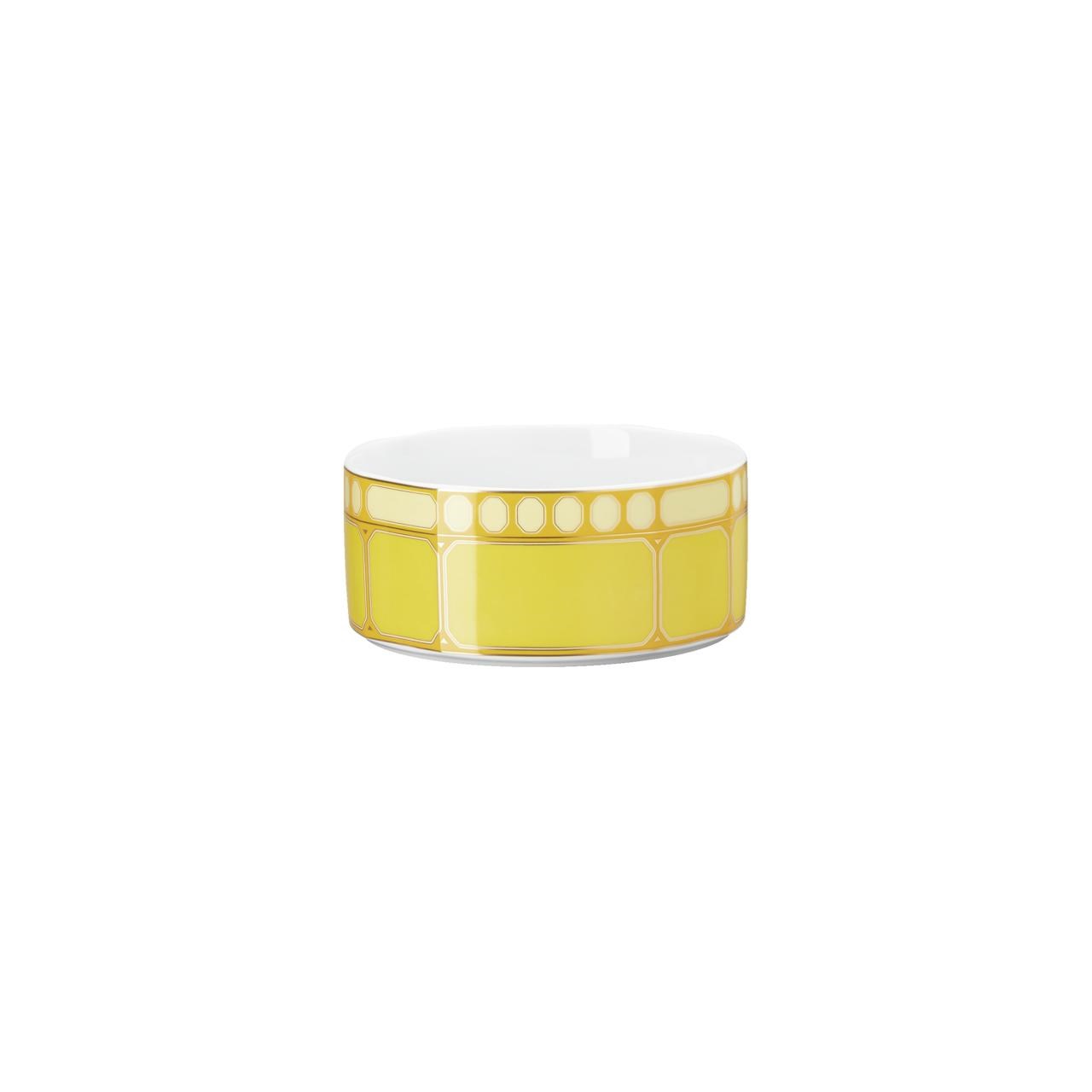 ROSENTHAL X SWAROVSKI SIGNUM JONQUIL -KOMP./SALATA KASESI, SARI, 14 CM