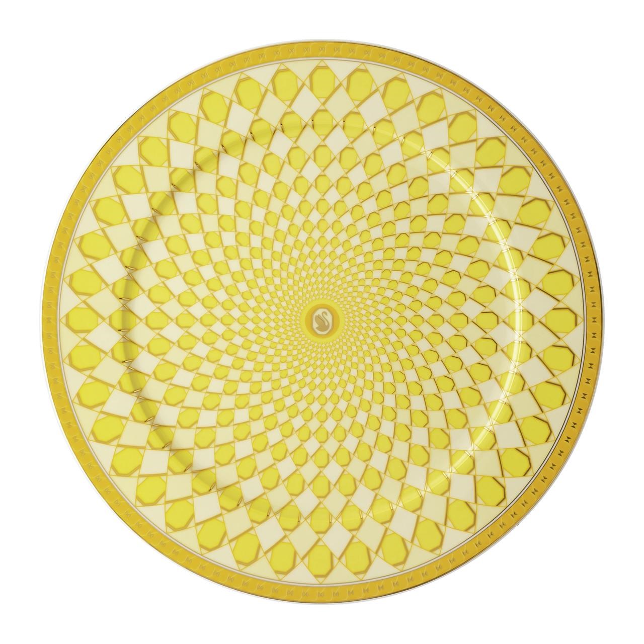 ROSENTHAL X SWAROVSKI SIGNUM JONQUIL - SERVIS TABAGI, SARI, 33 CM