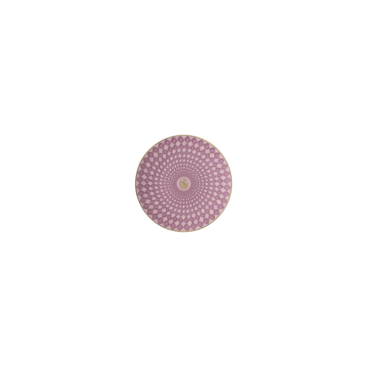 ROSENTHAL X SWAROVSKI SIGNUM ROSE - EKMEK TABAGI, PEMBE, 10 CM