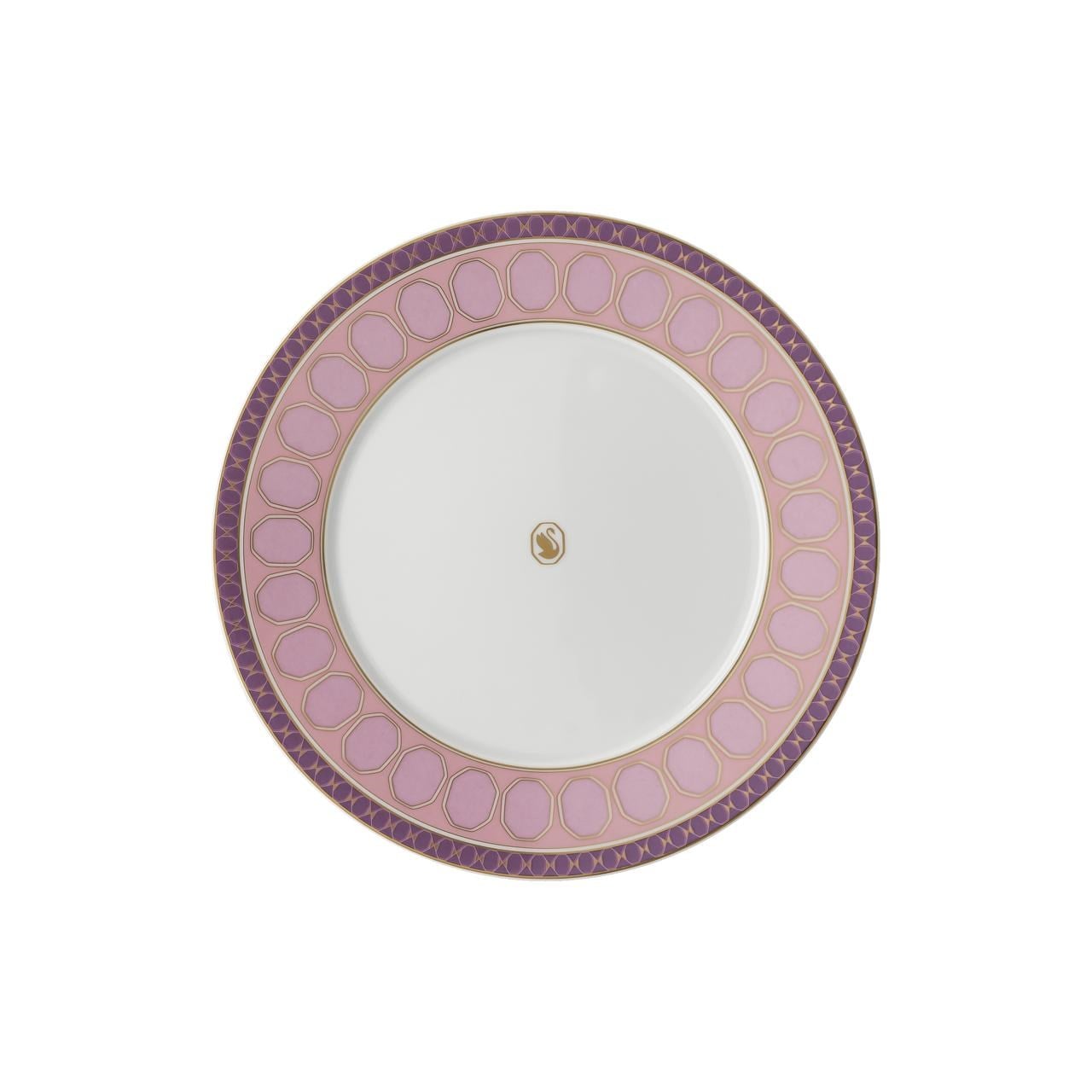 ROSENTHAL X SWAROVSKI SIGNUM ROSE - PASTA TABAGI, PEMBE, 23 CM