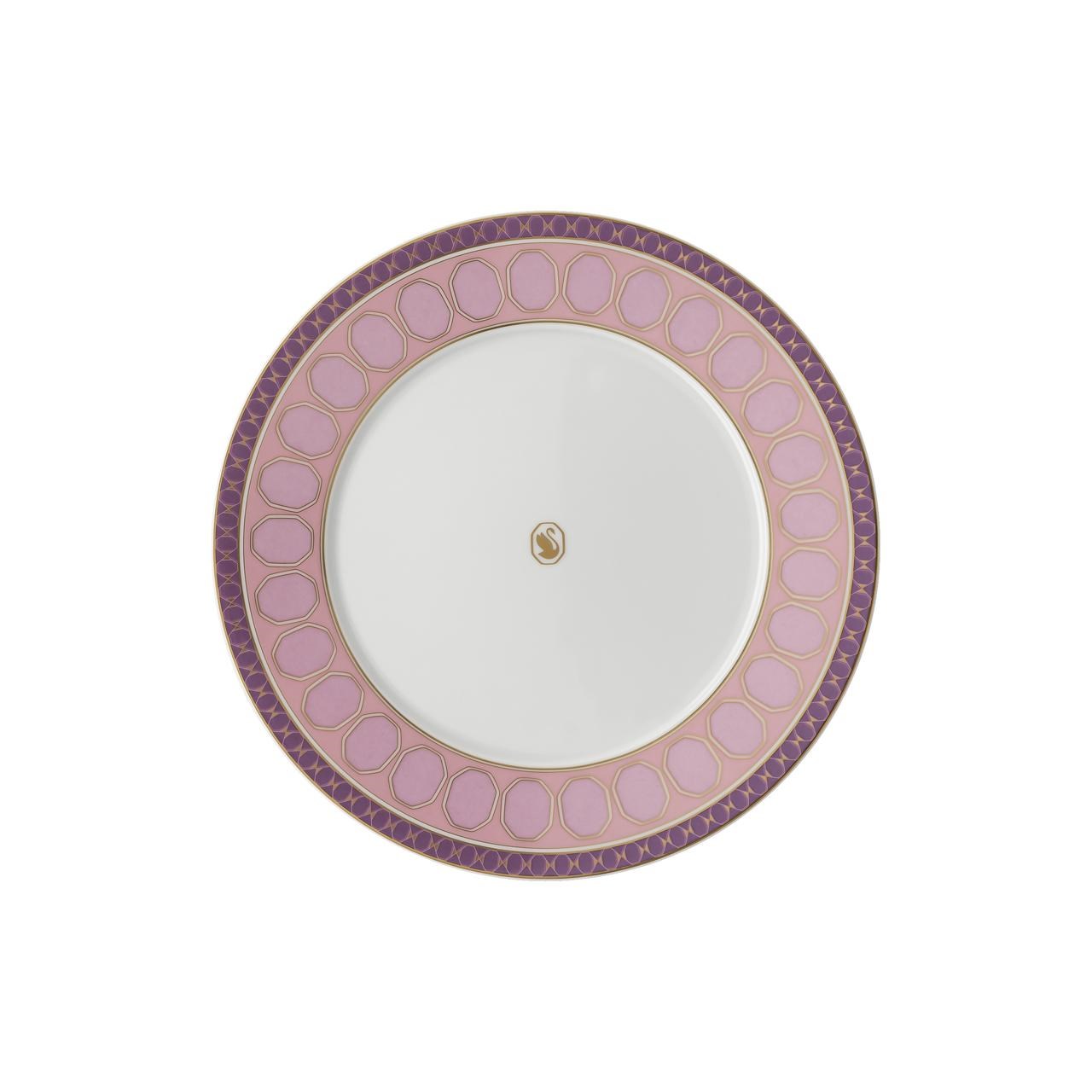 ROSENTHAL X SWAROVSKI SIGNUM ROSE - PASTA TABAGI, PEMBE, 23 CM