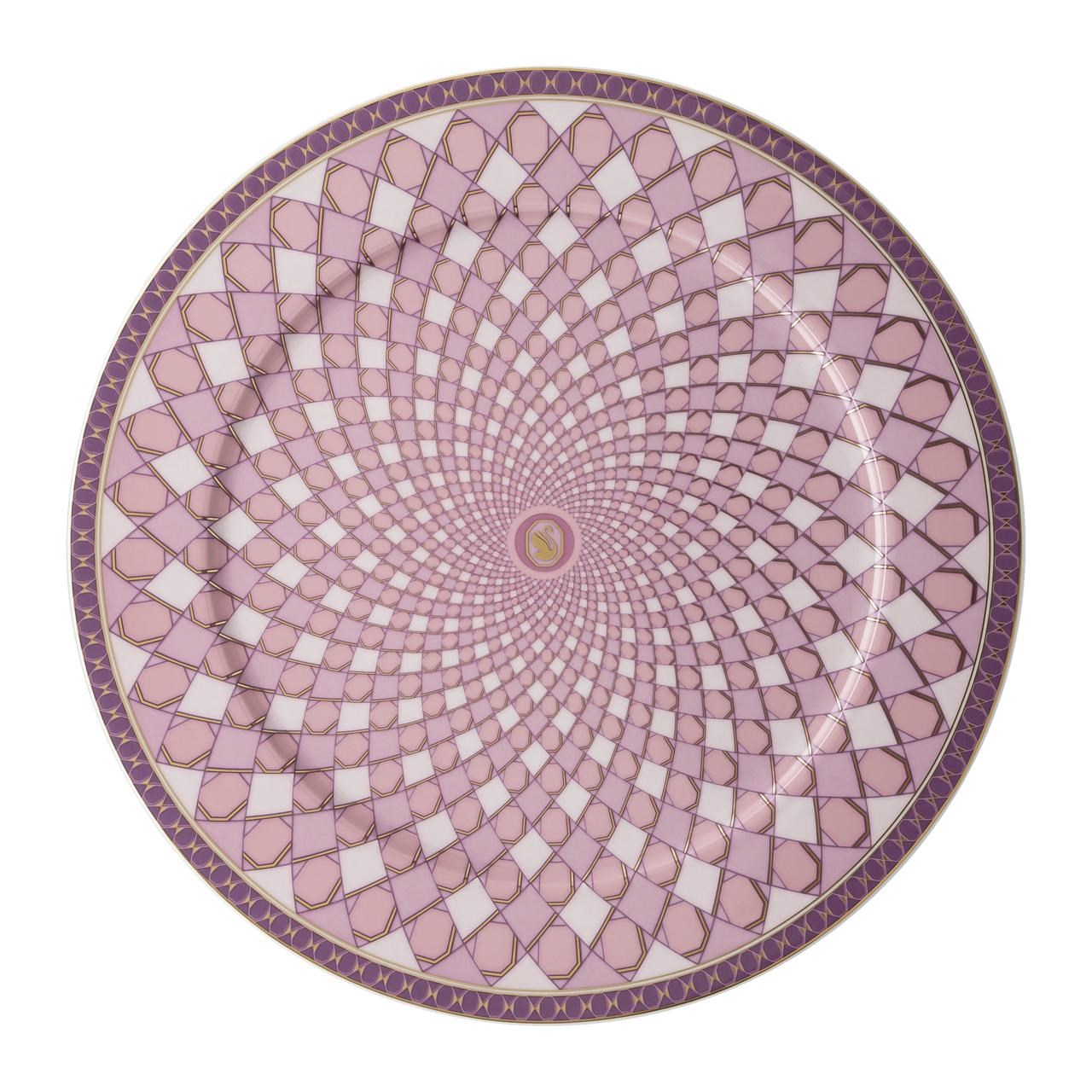 ROSENTHAL X SWAROVSKI SIGNUM ROSE - SERVIS TABAGI, PEMBE, 33 CM