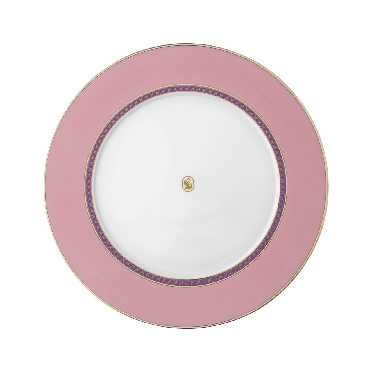 ROSENTHAL X SWAROVSKI SIGNUM ROSE - YEMEK TABAGI, PEMBE, 29 CM